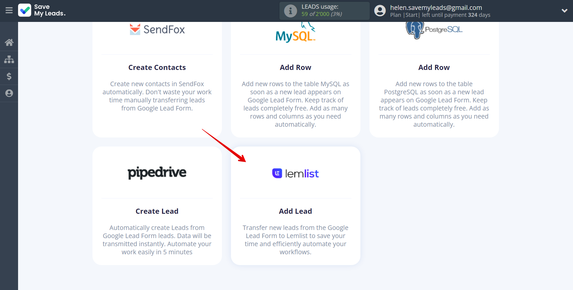 How to Connect Google Lead Form with Lemlist | Data Destination system selection How to Connect Google Lead Form with Lemlist | Data Destination system selection