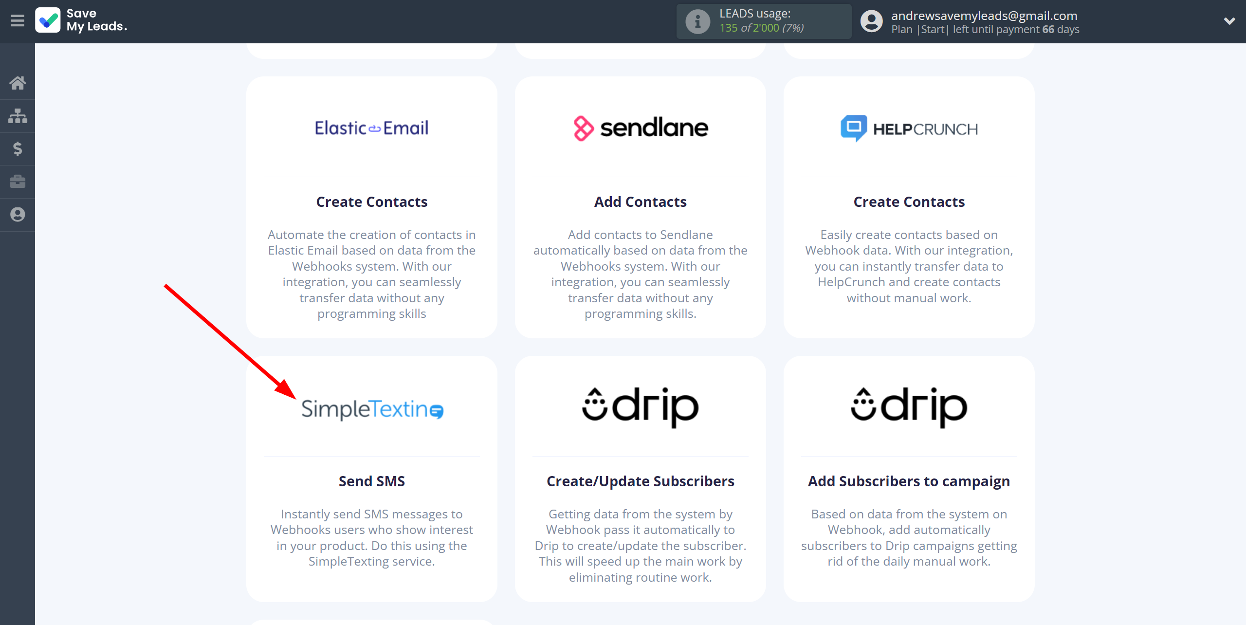How to Connect Webhooks with SimpleTexting | Data Destination system selection How to Connect Webhooks with SimpleTexting | Data Destination system selection
