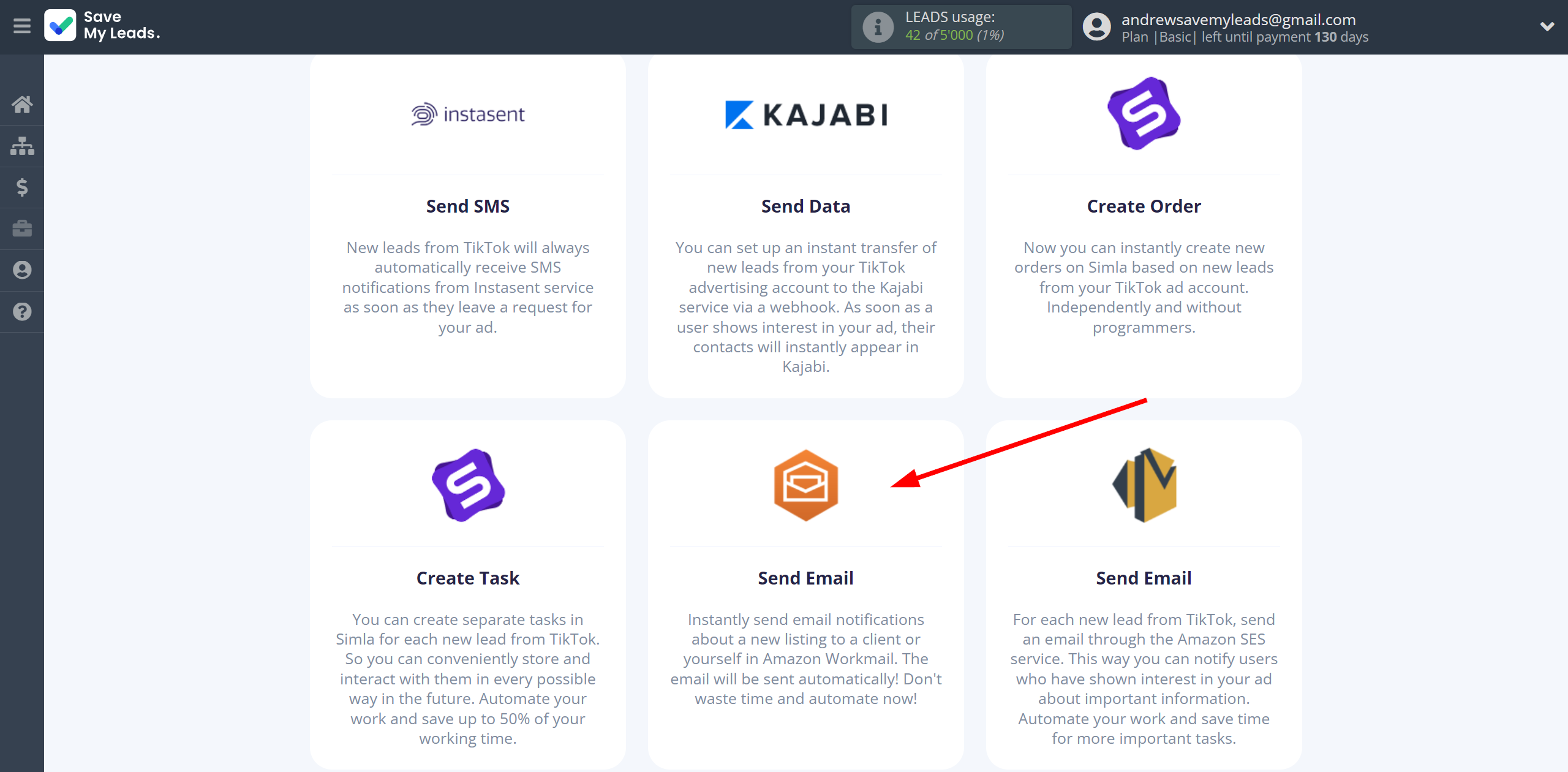 How to Connect TikTok with Amazon Workmail | Data Destination system selection How to Connect TikTok with Amazon Workmail | Data Destination system selection