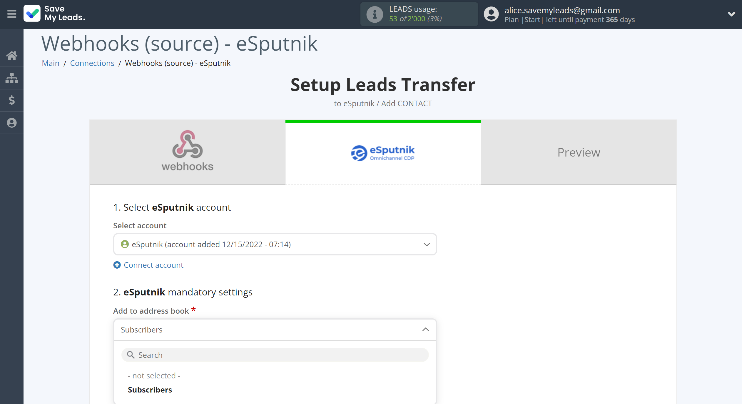 How to Connect Webhooks with eSputnik Add Contacts | Assigning fields How to Connect Webhooks with eSputnik Add Contacts | Assigning fields