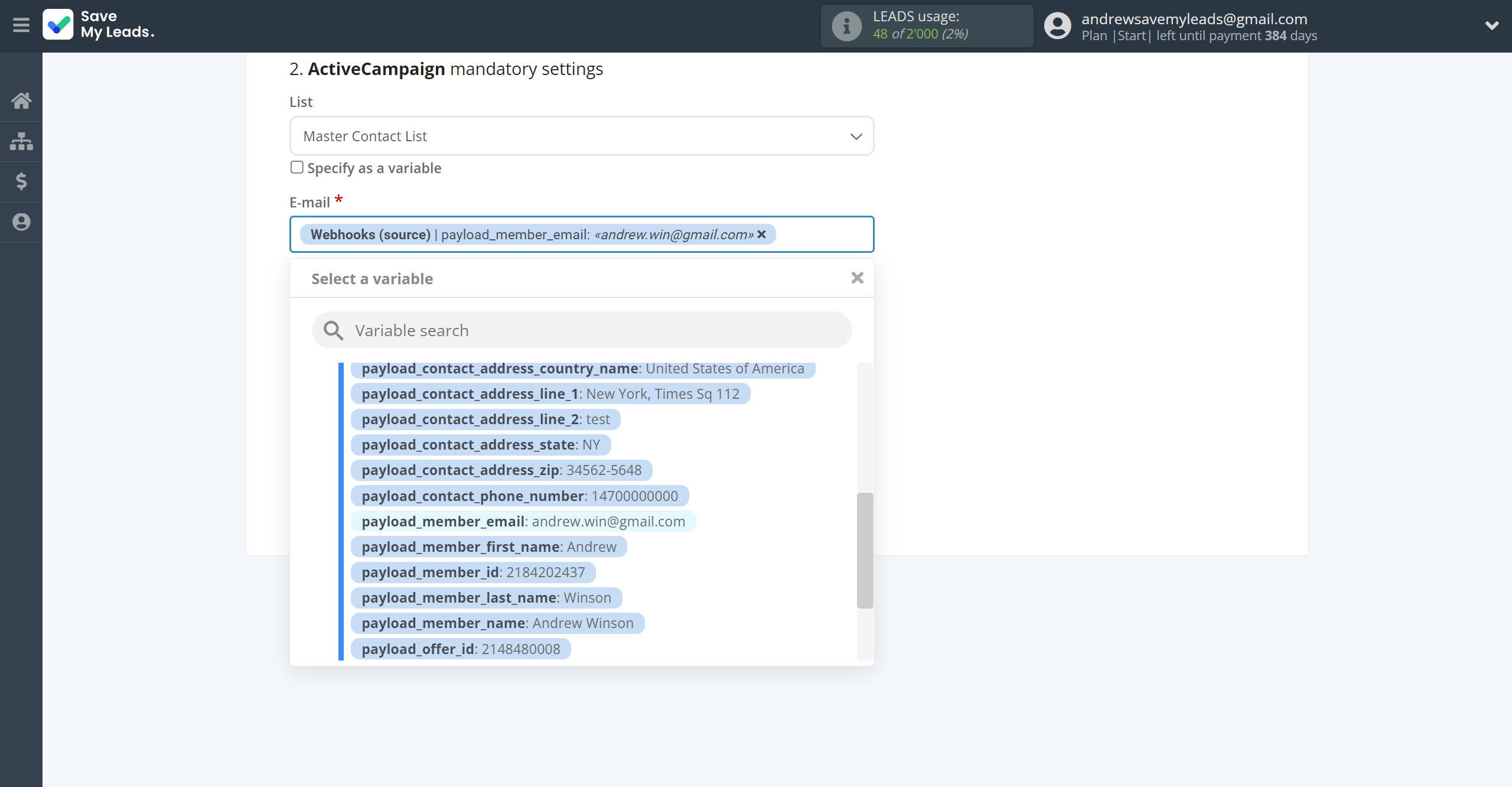 How to Connect Webhooks with ActiveCampaign Create Contacts | Assigning fields How to Connect Webhooks with ActiveCampaign Create Contacts | Assigning fields