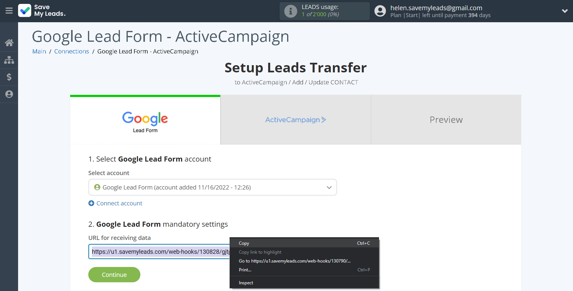 How to Connect Google Lead Form with ActiveCampaign Create Contacts | Data Source account connection How to Connect Google Lead Form with ActiveCampaign Create Contacts | Data Source account connection