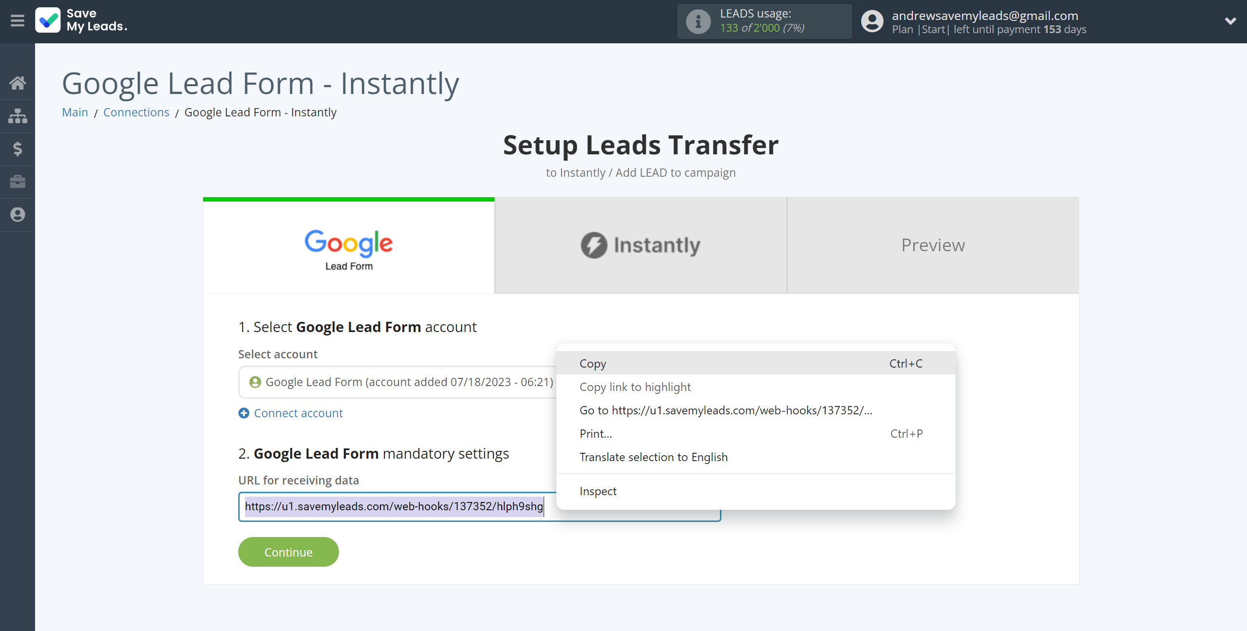 How to Connect Google Lead Form with Instantly Add lead to campaign | Data Source account connection How to Connect Google Lead Form with Instantly Add lead to campaign | Data Source account connection