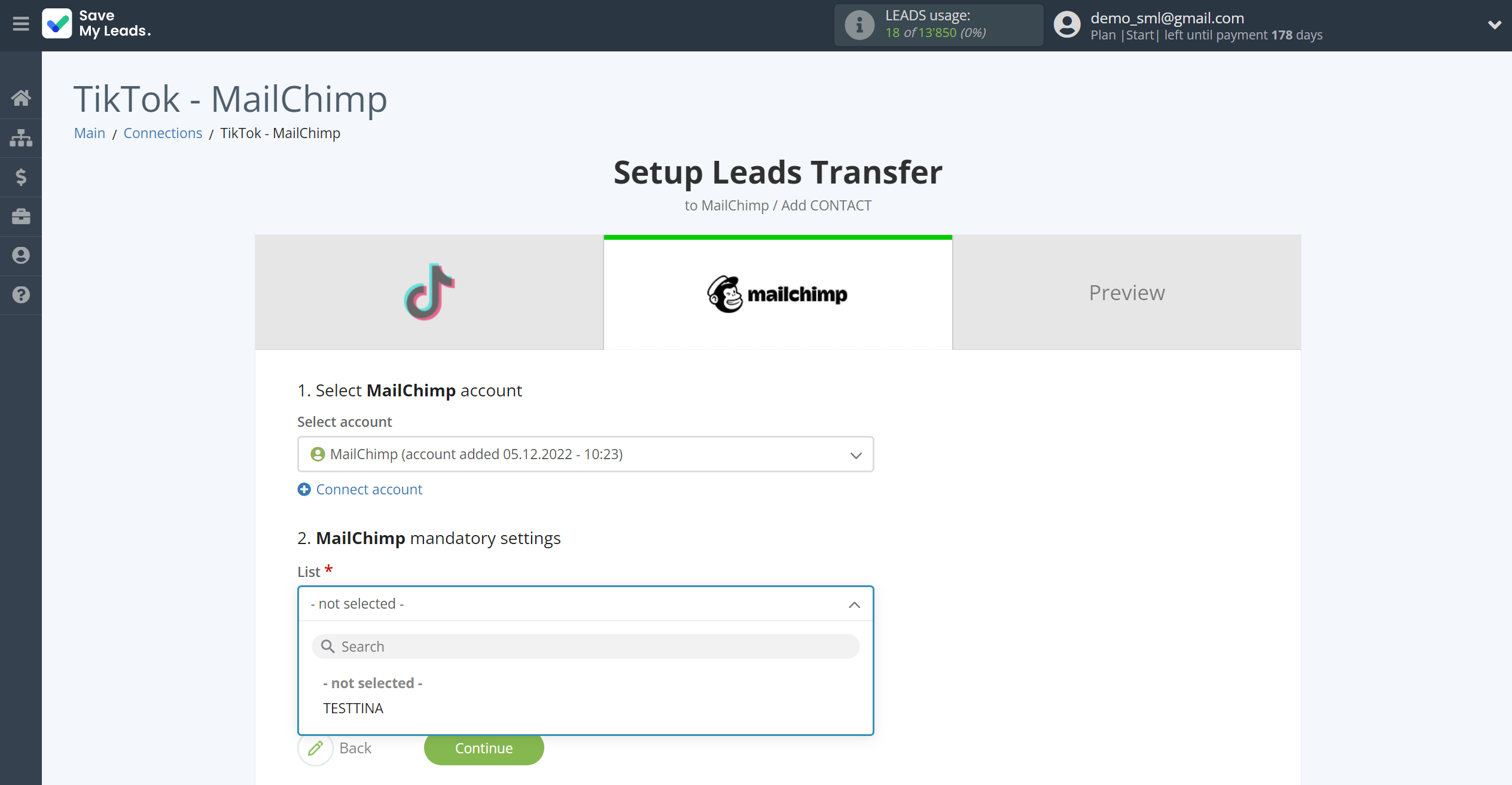 How to Connect TikTok with MailChimp | Assigning fields How to Connect TikTok with MailChimp | Assigning fields