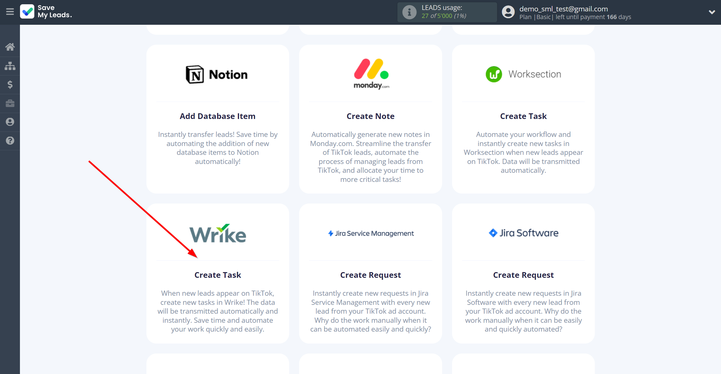 How to Connect TikTok with Wrike | Data Destination system selection How to Connect TikTok with Wrike | Data Destination system selection