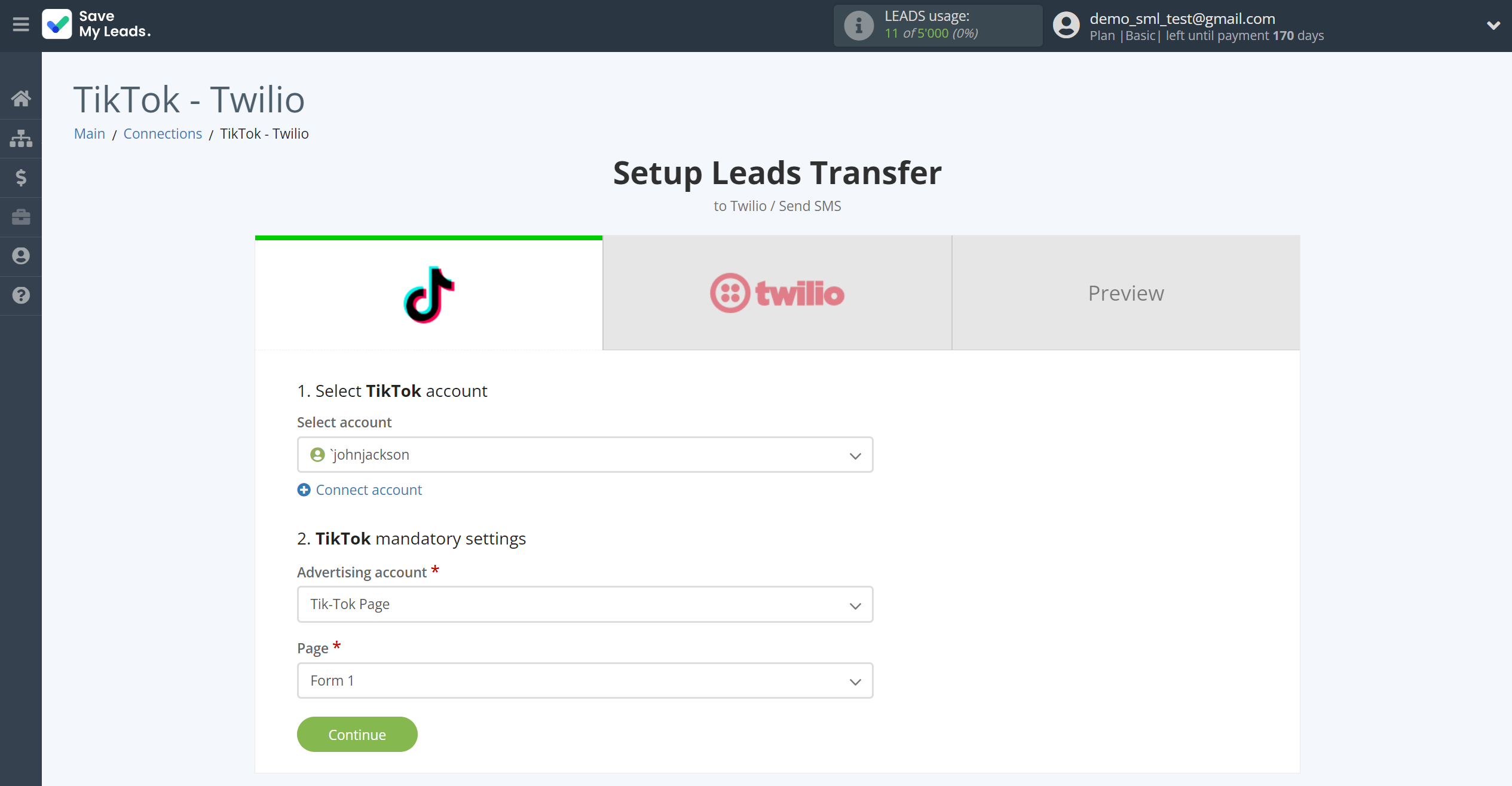 How to Connect TikTok with Twilio | Data Source account connection How to Connect TikTok with Twilio | Data Source account connection