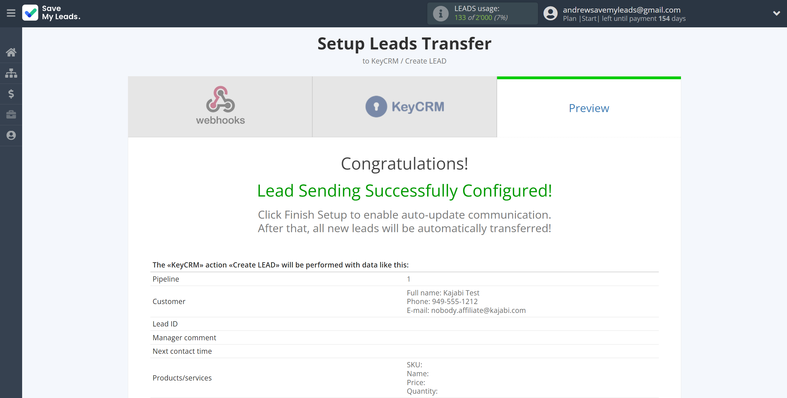 How to Connect Webhooks with KeyCRM Create Lead | Test data How to Connect Webhooks with KeyCRM Create Lead | Test data