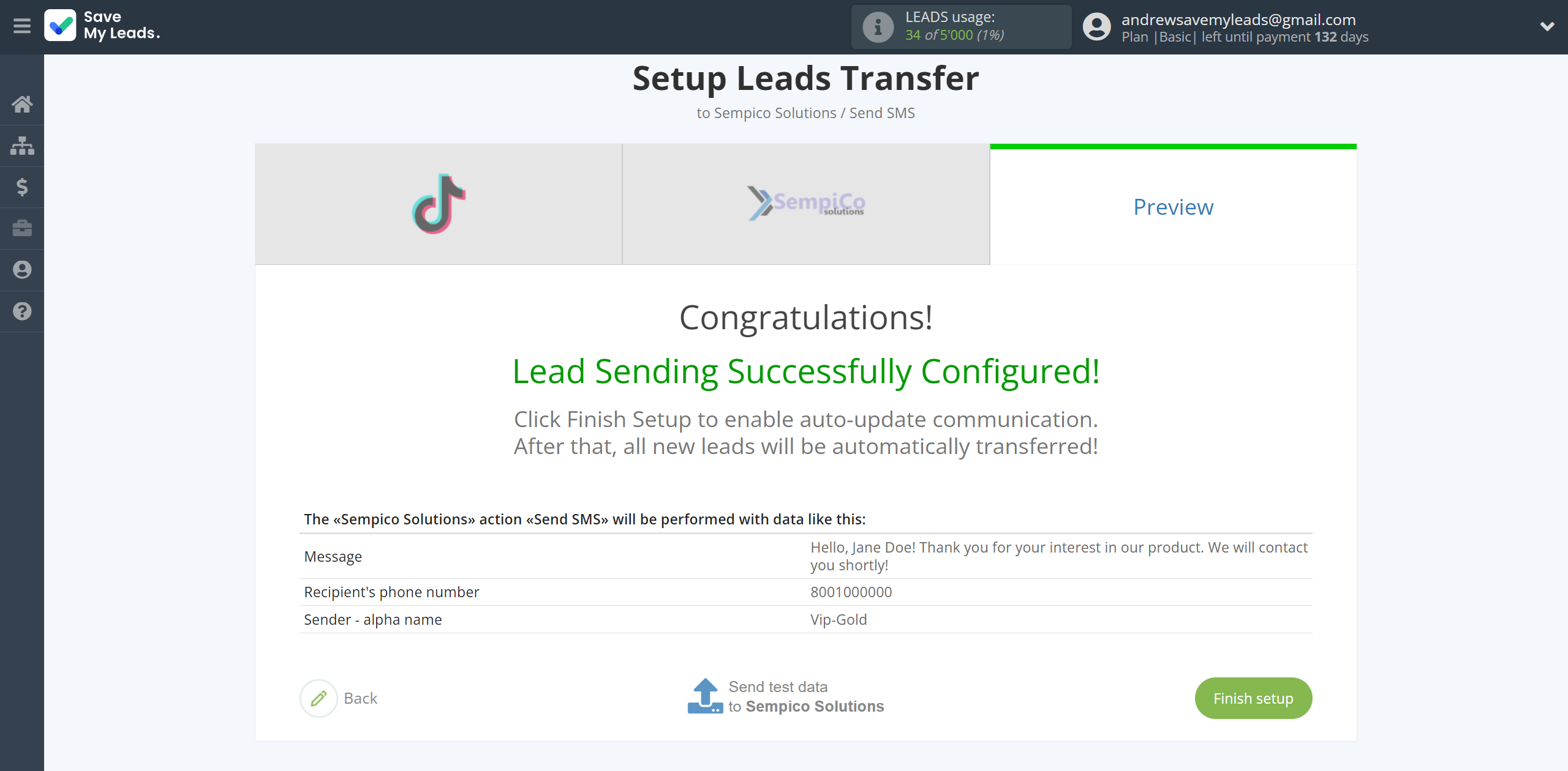 How to Connect TikTok with Sempico Solutions | Test data How to Connect TikTok with Sempico Solutions | Test data
