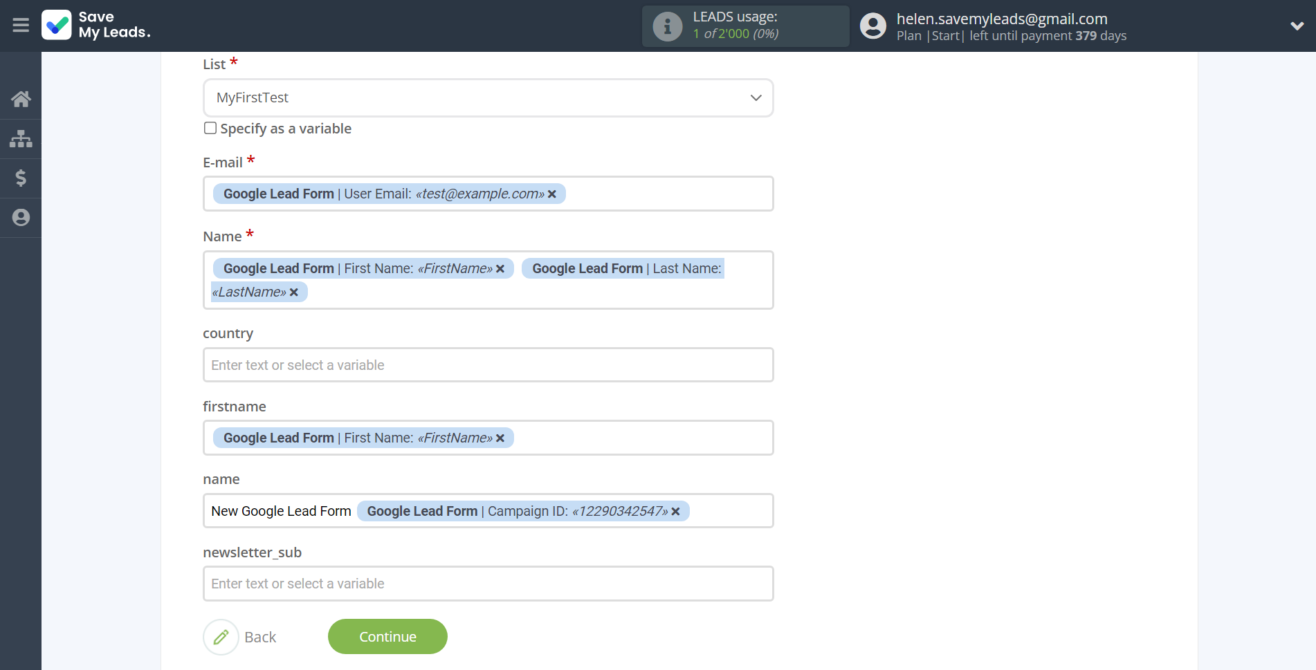 How to Connect Google Lead Form with Mailjet | Assigning fields How to Connect Google Lead Form with Mailjet | Assigning fields