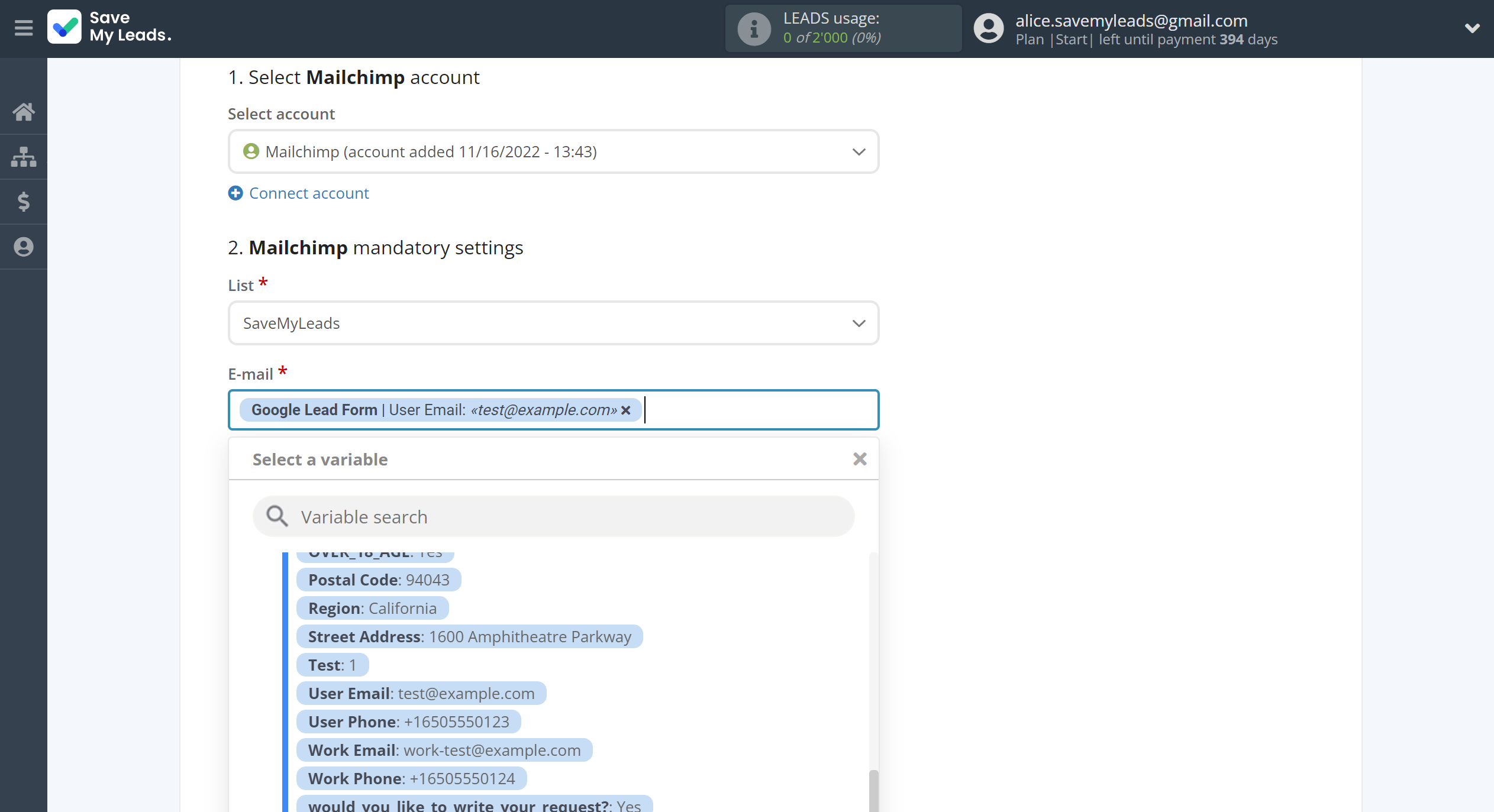 How to Connect Google Lead Form with MailChimp | Assigning fields How to Connect Google Lead Form with MailChimp | Assigning fields