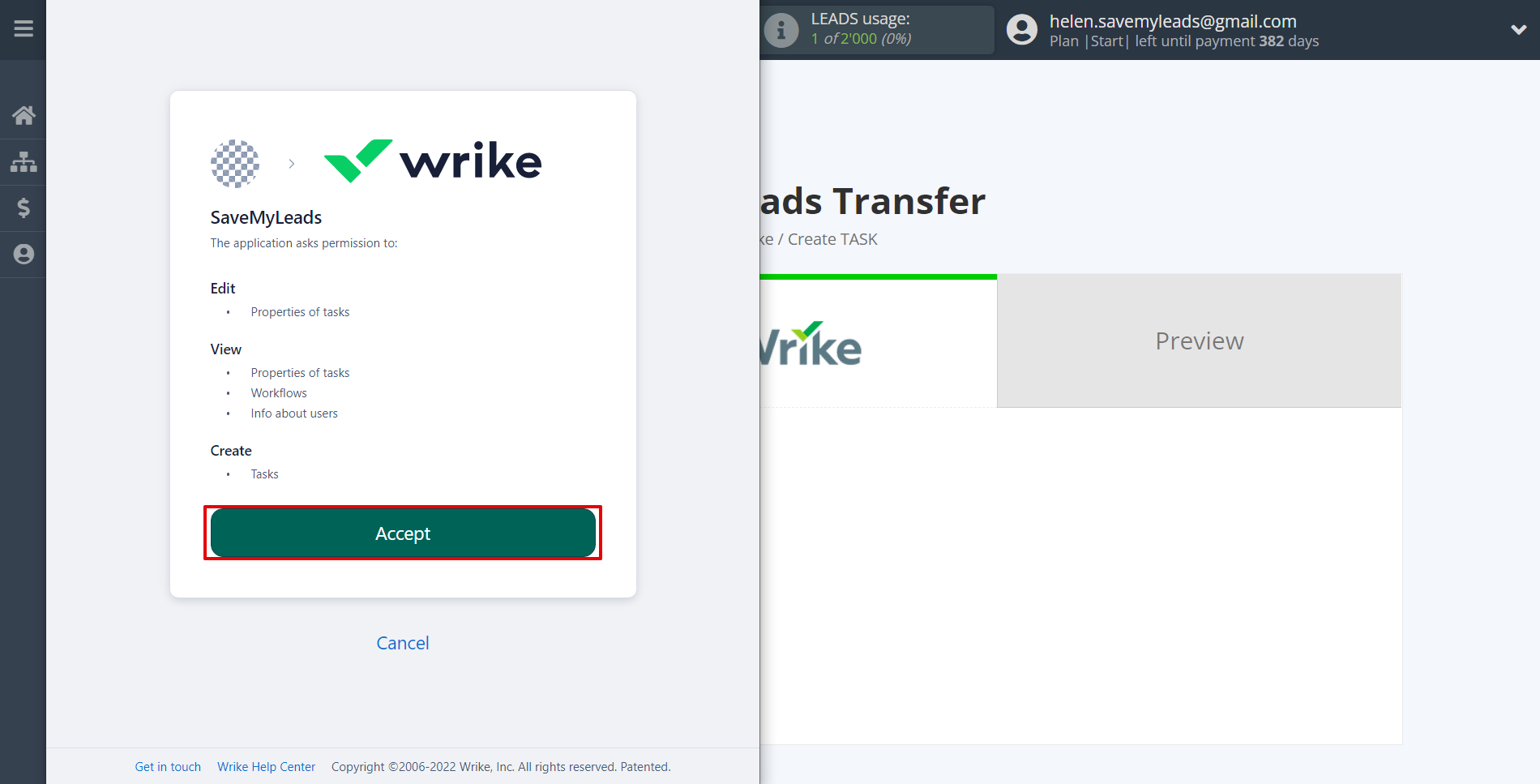 How to Connect Google Lead Form with Wrike | Data Destination account connection How to Connect Google Lead Form with Wrike | Data Destination account connection