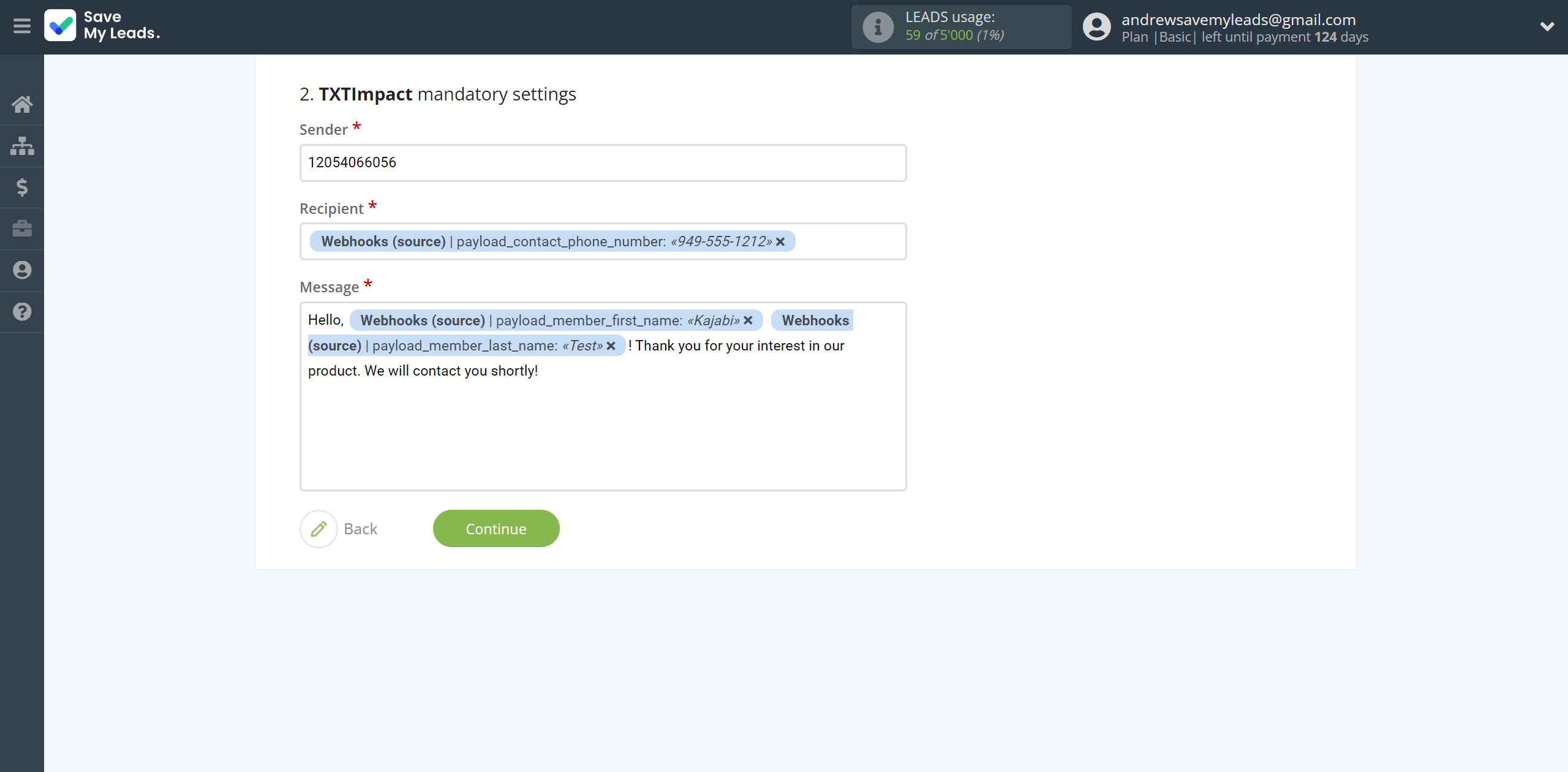 How to Connect Webhooks with TXTImpact | Assigning fields How to Connect Webhooks with TXTImpact | Assigning fields