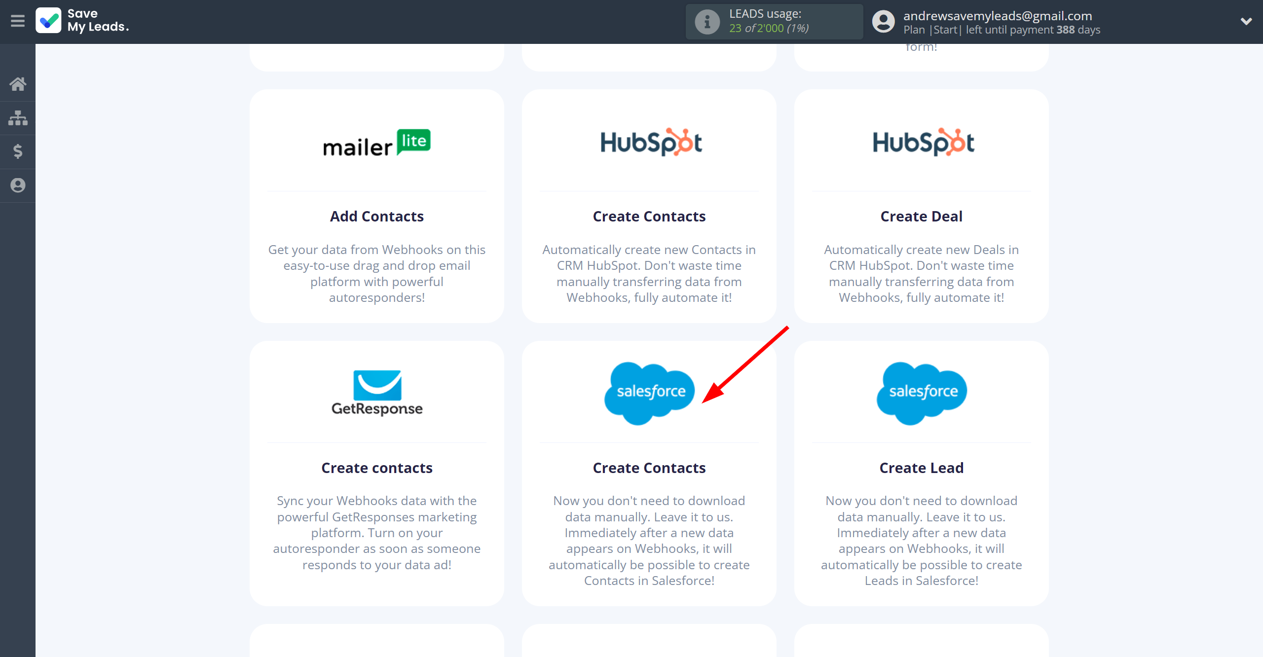 How to Connect Webhooks with Salesforce CRM Create Contacts | Data Destination system selection How to Connect Webhooks with Salesforce CRM Create Contacts | Data Destination system selection