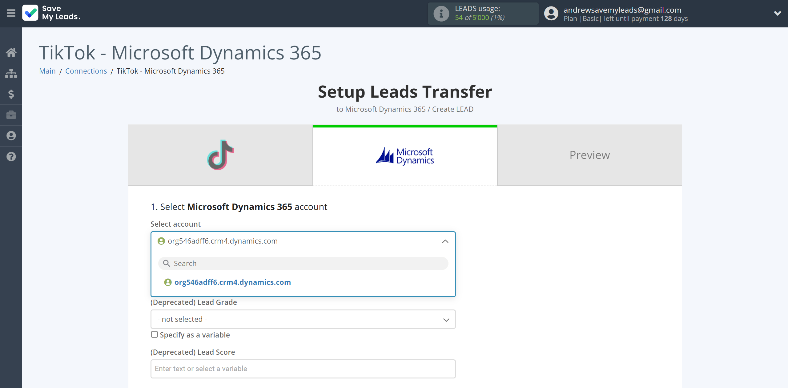 How to Connect TikTok with Microsoft Dynamics 365 Create Lead | Data Destination account selection How to Connect TikTok with Microsoft Dynamics 365 Create Lead | Data Destination account selection