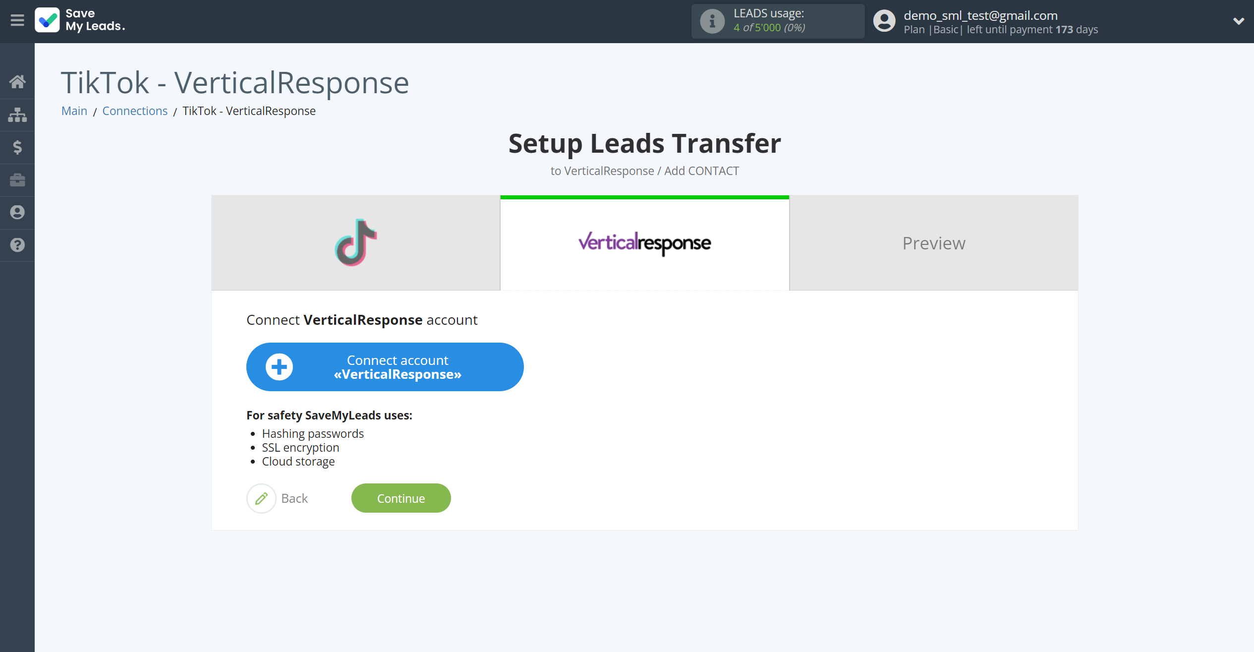 How to Connect TikTok with VerticalResponse | Data Destination account connection How to Connect TikTok with VerticalResponse | Data Destination account connection