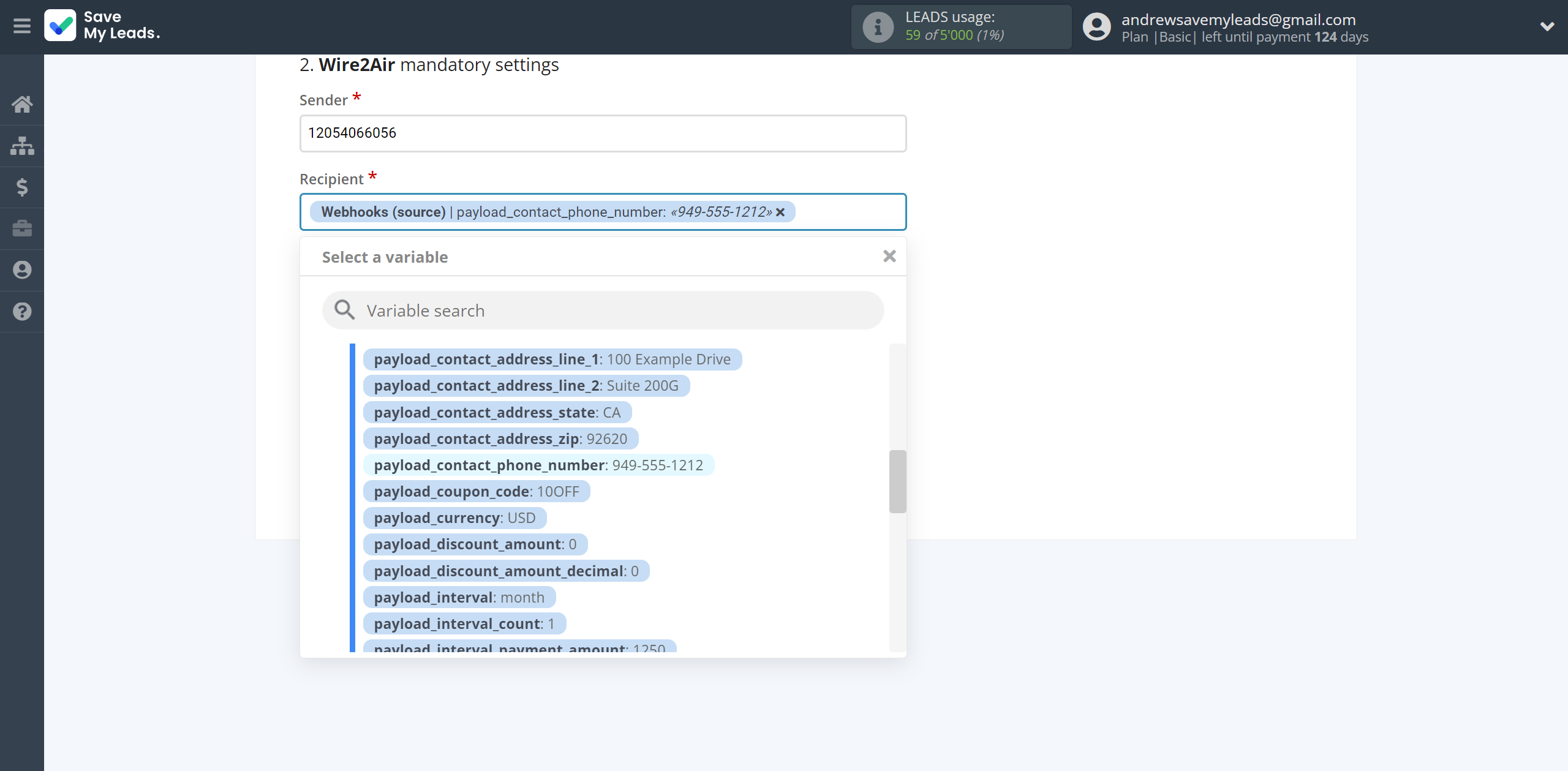 How to Connect Webhooks with Wire2Air | Assigning fields How to Connect Webhooks with Wire2Air | Assigning fields