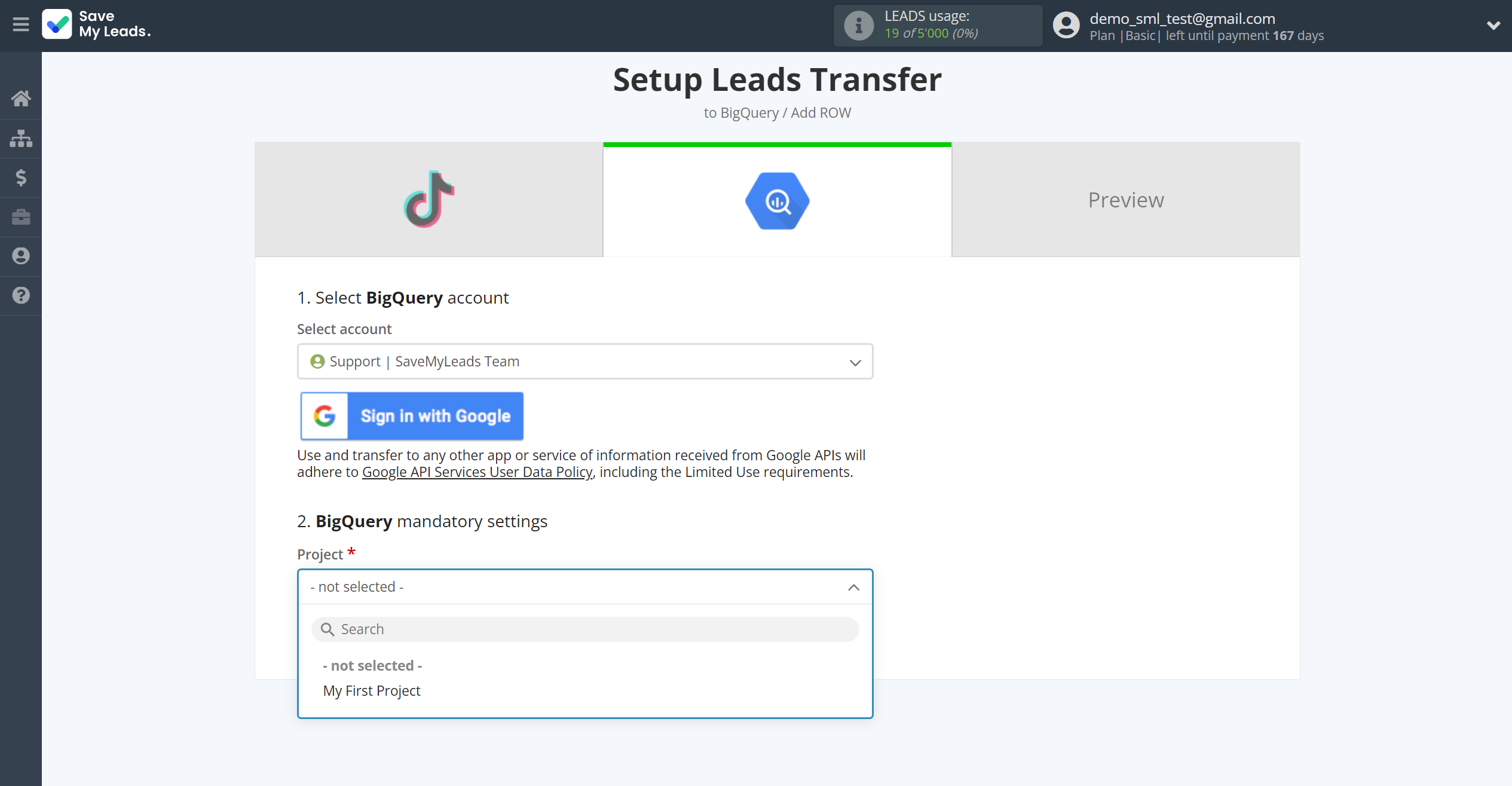 How to Connect TikTok with BigQuery | Assigning fields How to Connect TikTok with BigQuery | Assigning fields