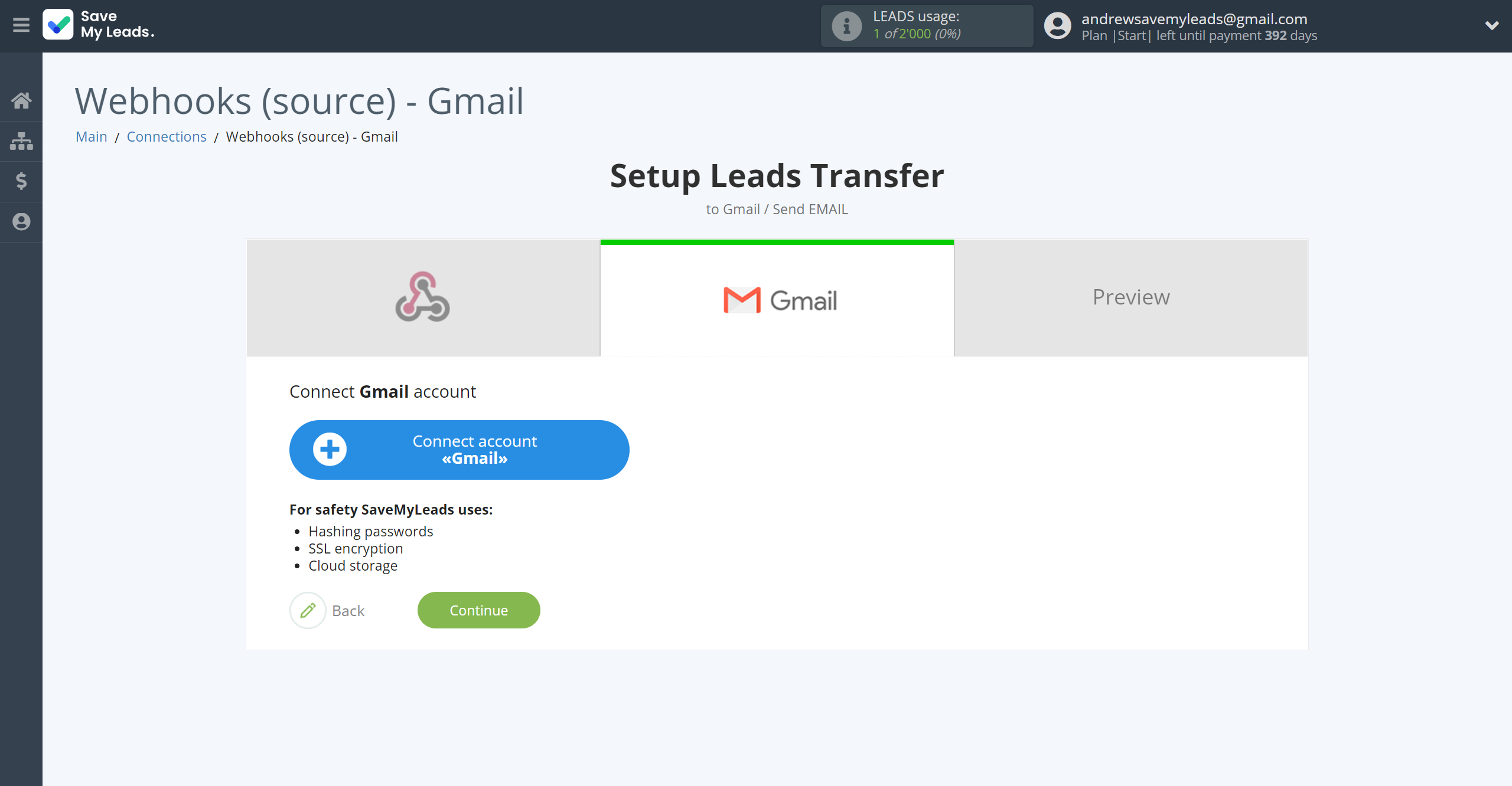 How to Connect Webhooks with Gmail | Data Destination account connection How to Connect Webhooks with Gmail | Data Destination account connection