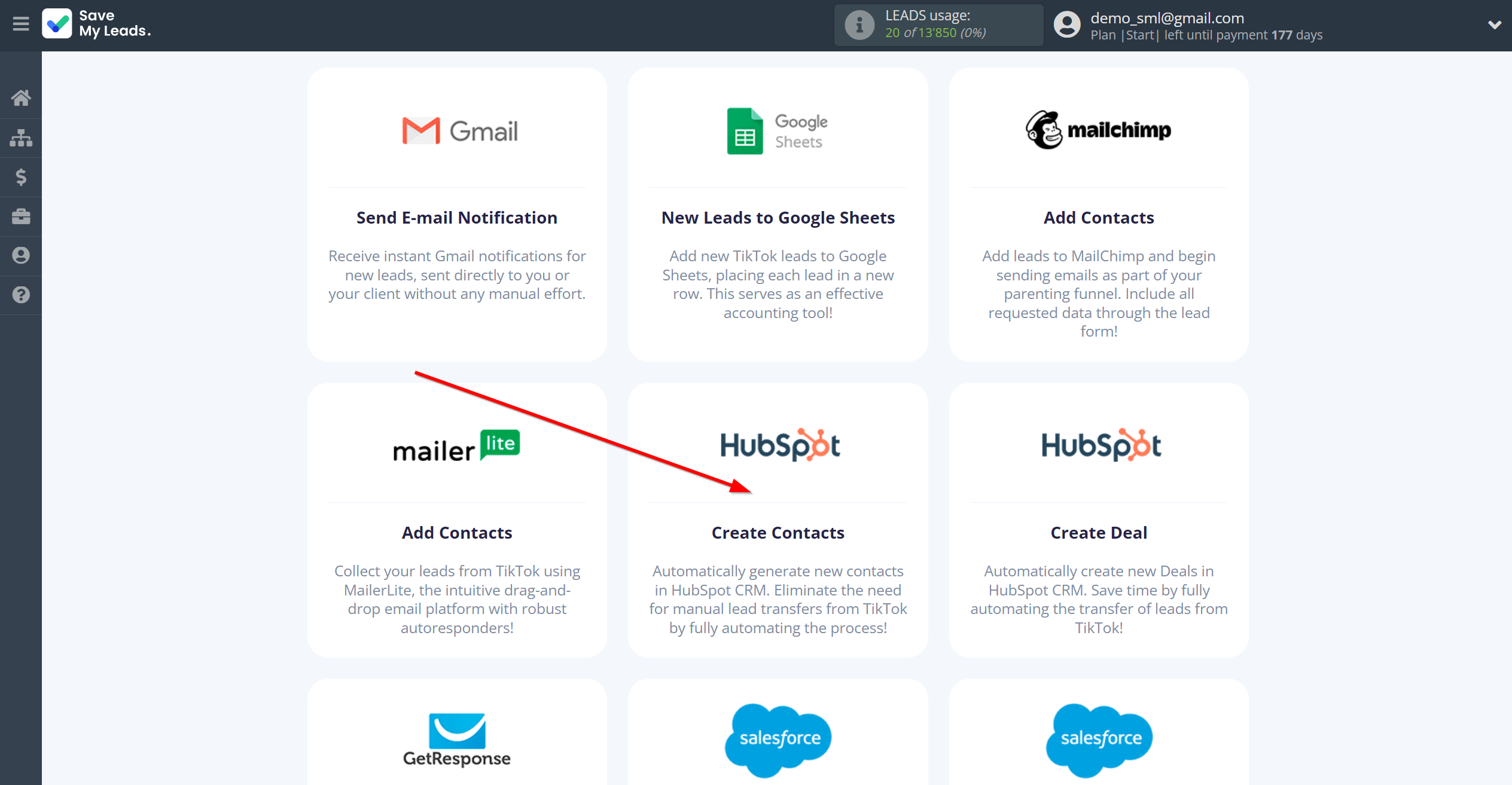 How to Connect TikTok with HubSpot Create Contacts | Data Destination system selection How to Connect TikTok with HubSpot Create Contacts | Data Destination system selection