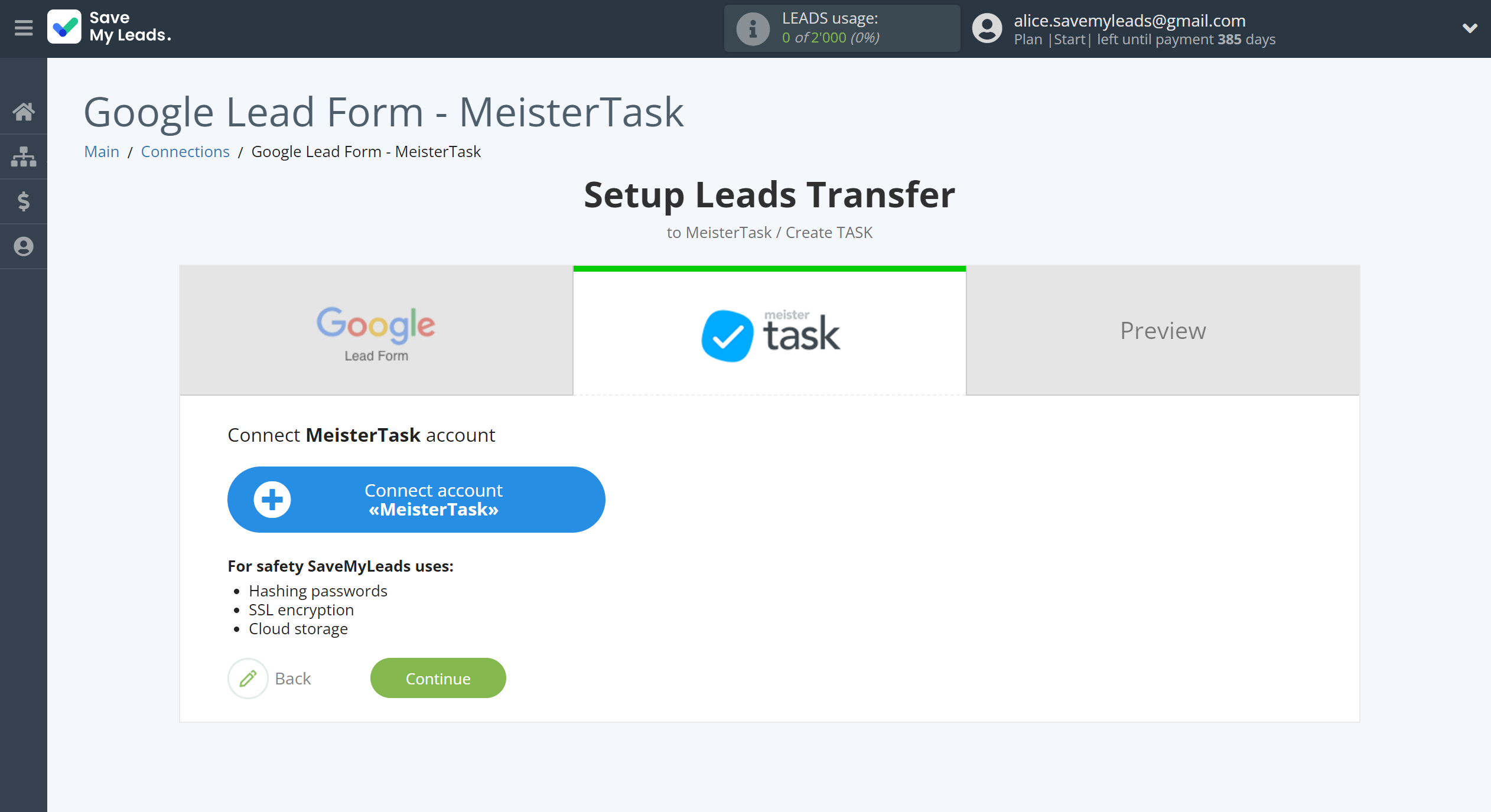 How to Connect Google Lead Form with MeisterTask | Data Destination account connection How to Connect Google Lead Form with MeisterTask | Data Destination account connection