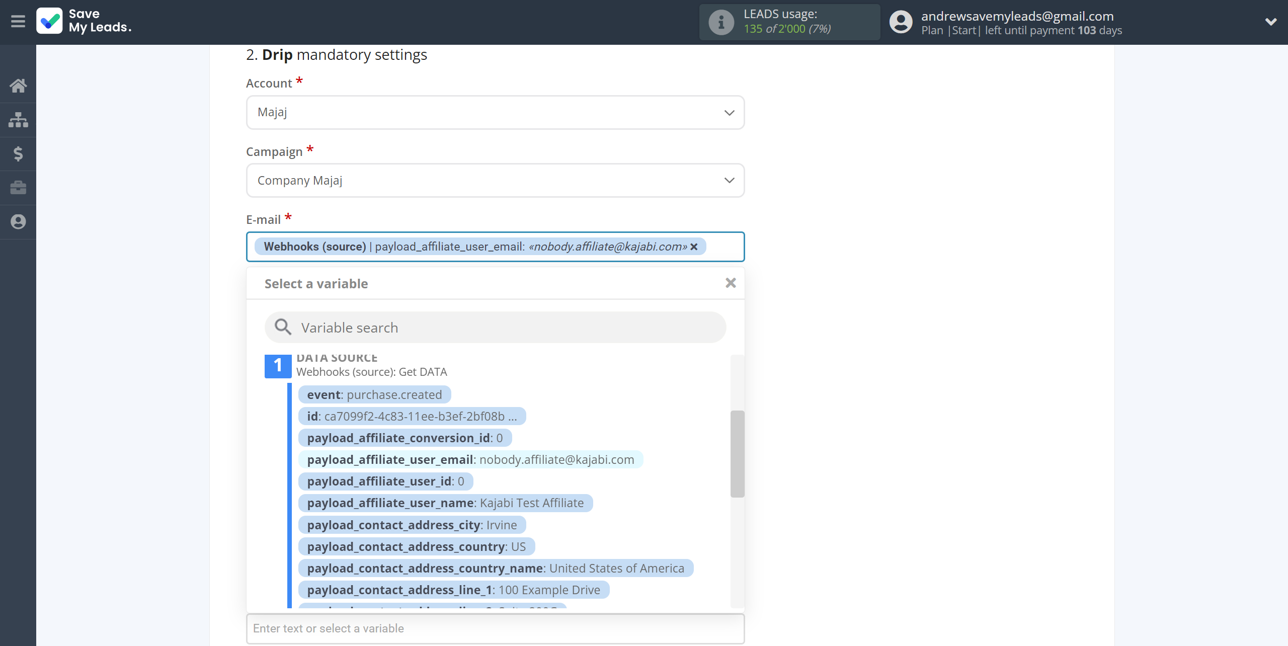 How to Connect Webhooks with Drip Add Subscribers to campaign | Assigning fields How to Connect Webhooks with Drip Add Subscribers to campaign | Assigning fields