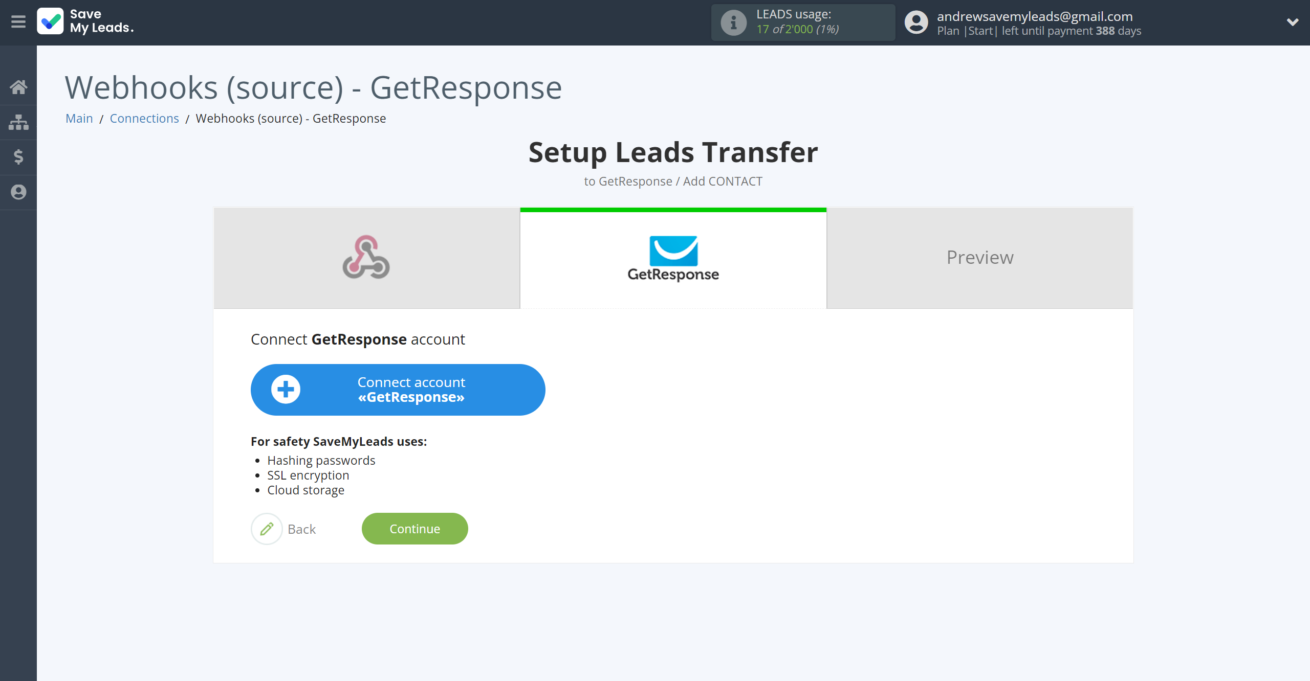 How to Connect Webhooks with GetResponse | Data Destination account connection How to Connect Webhooks with GetResponse | Data Destination account connection
