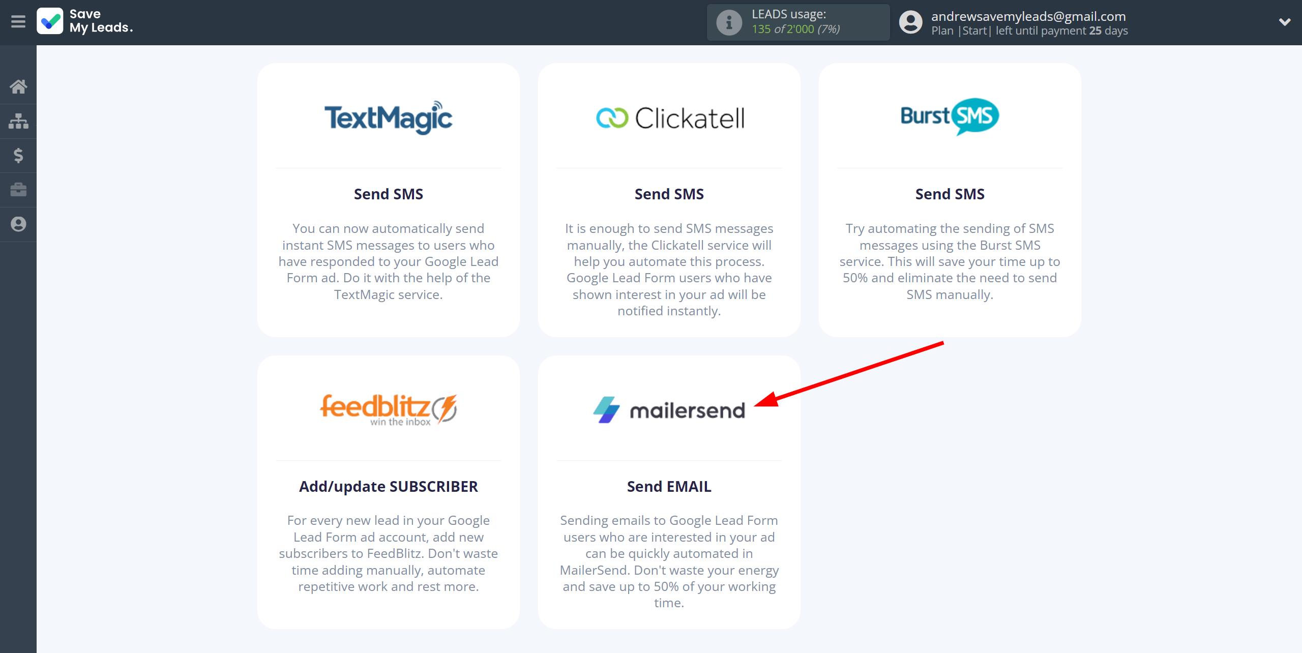 How to Connect Google Lead Form with MailerSend Send Email | Data Destination system selection How to Connect Google Lead Form with MailerSend Send Email | Data Destination system selection