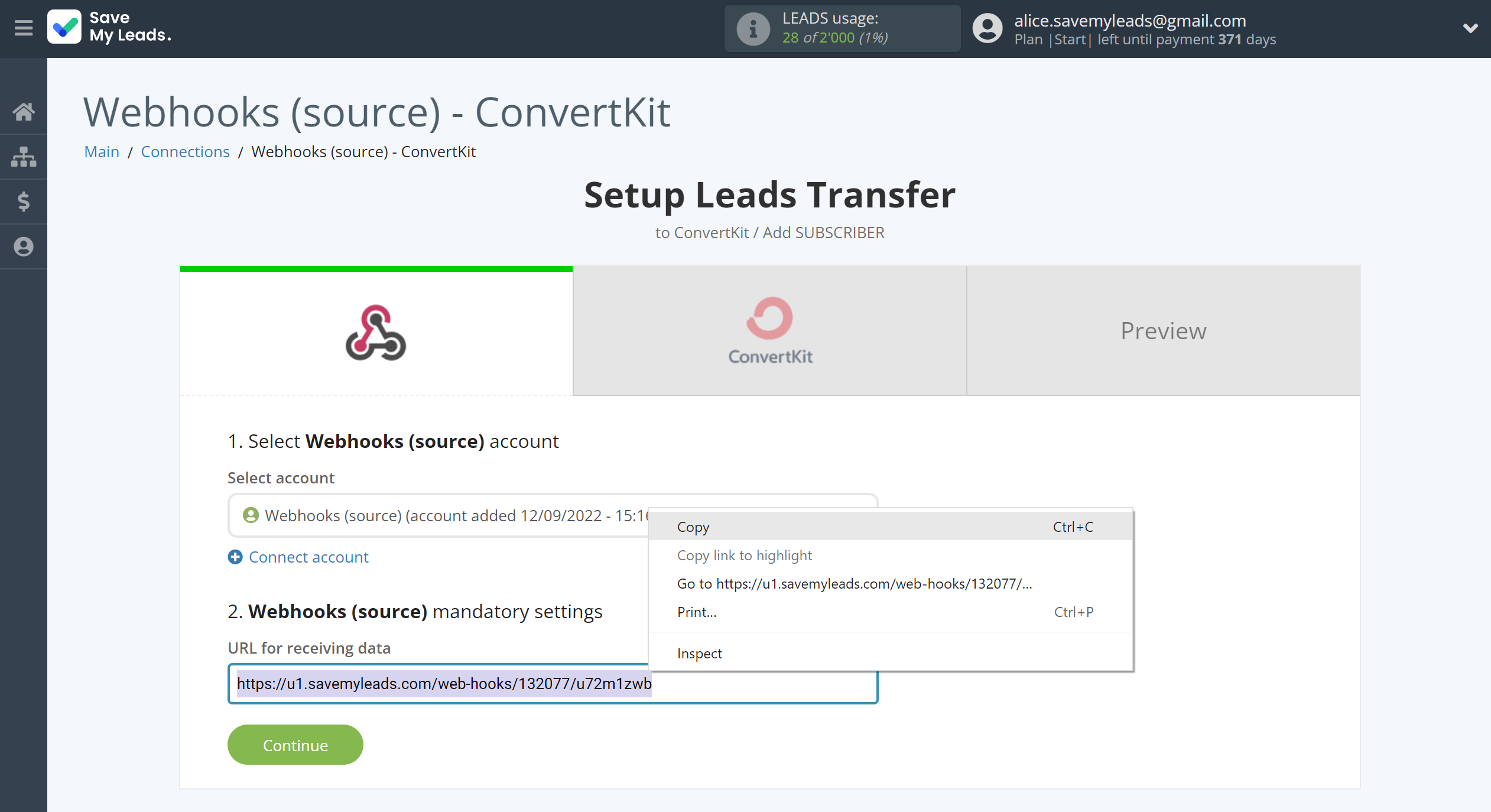 How to Connect Webhooks with ConvertKit | Data Source account connection How to Connect Webhooks with ConvertKit | Data Source account connection
