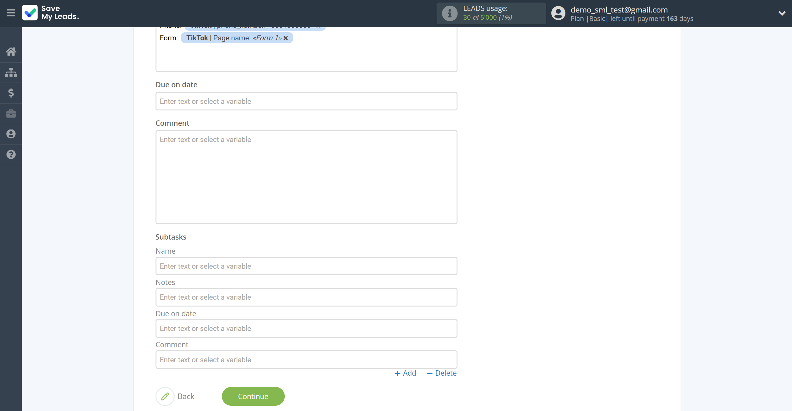 How to Connect TikTok with Asana | Assigning fields How to Connect TikTok with Asana | Assigning fields