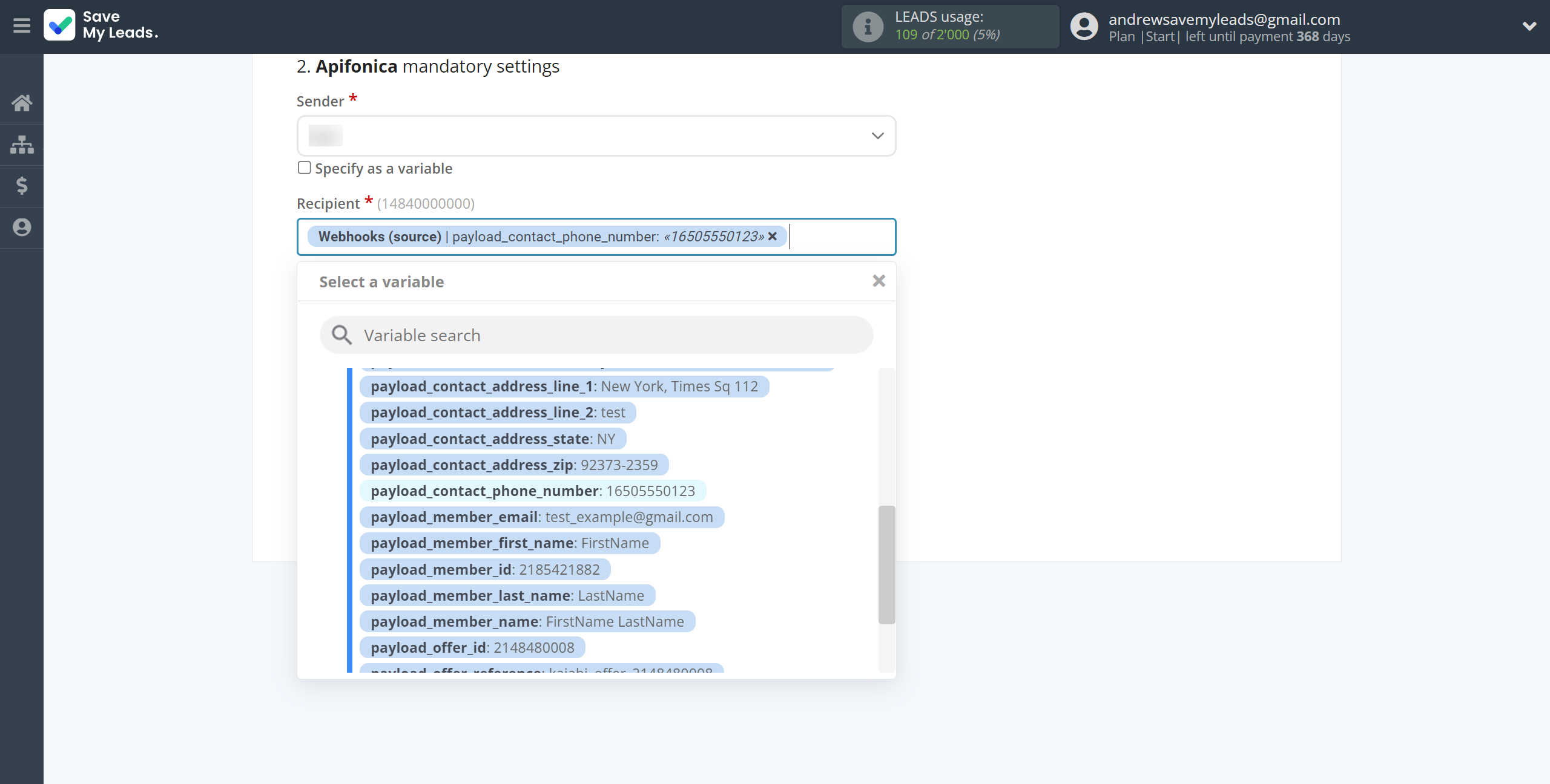 How to Connect Webhooks with Apifonica | Assigning fields How to Connect Webhooks with Apifonica | Assigning fields