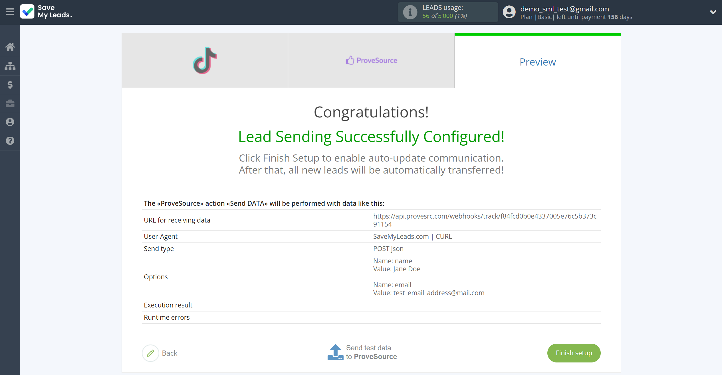 How to Connect TikTok with ProveSource | Test data How to Connect TikTok with ProveSource | Test data