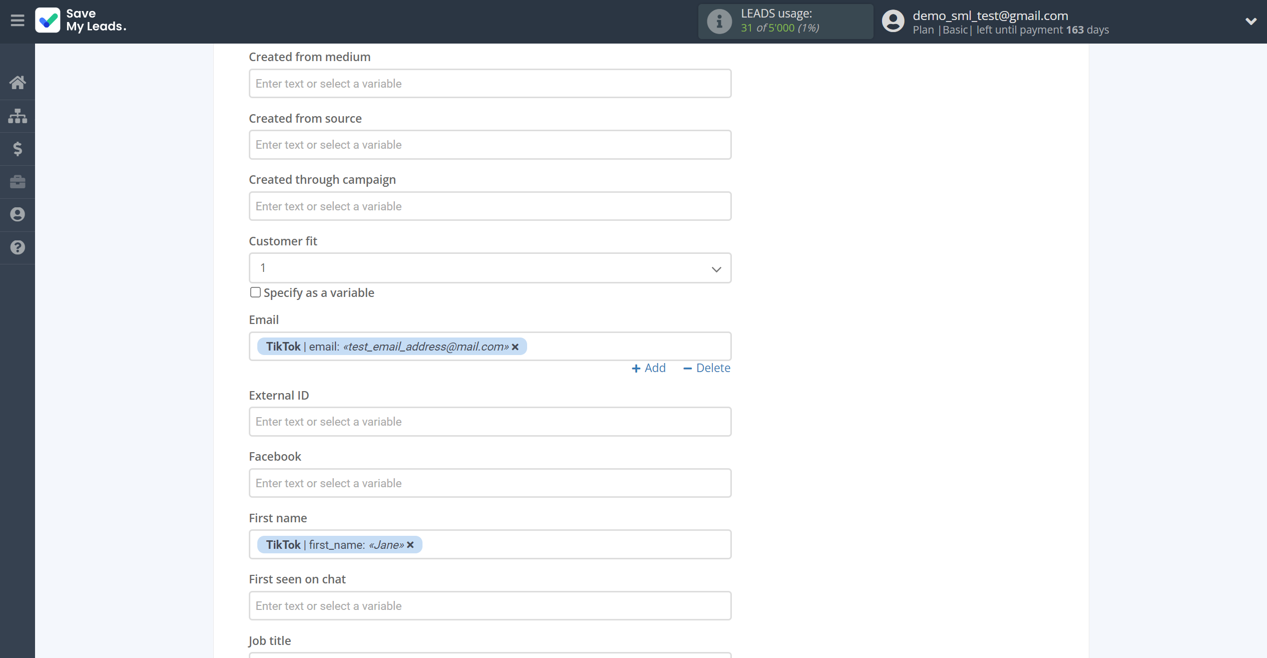 How to Connect TikTok with Freshworks Create Contacts | Assigning fields How to Connect TikTok with Freshworks Create Contacts | Assigning fields