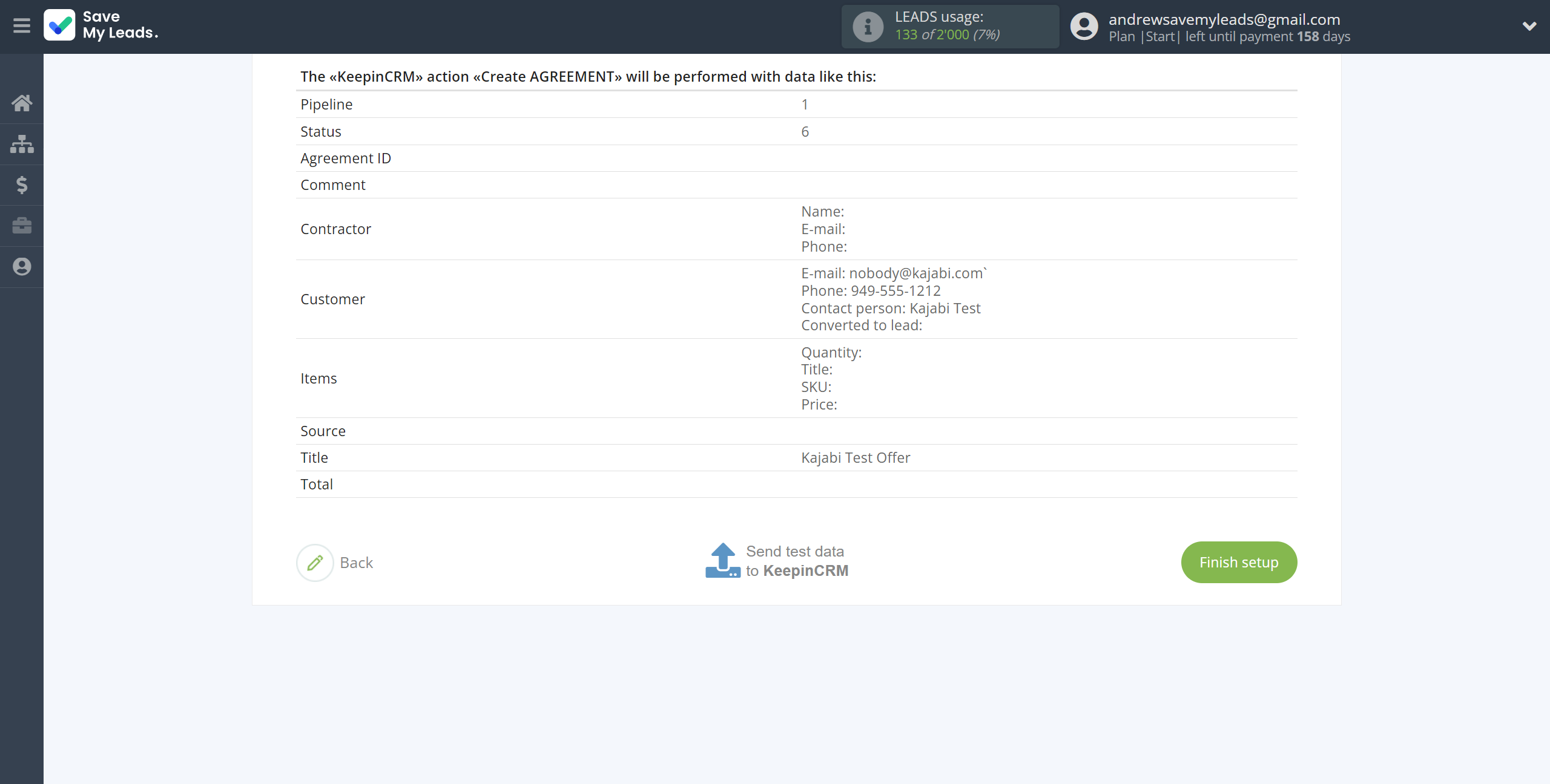 How to Connect Webhooks with KeepinCRM Create Agreement | Test data How to Connect Webhooks with KeepinCRM Create Agreement | Test data