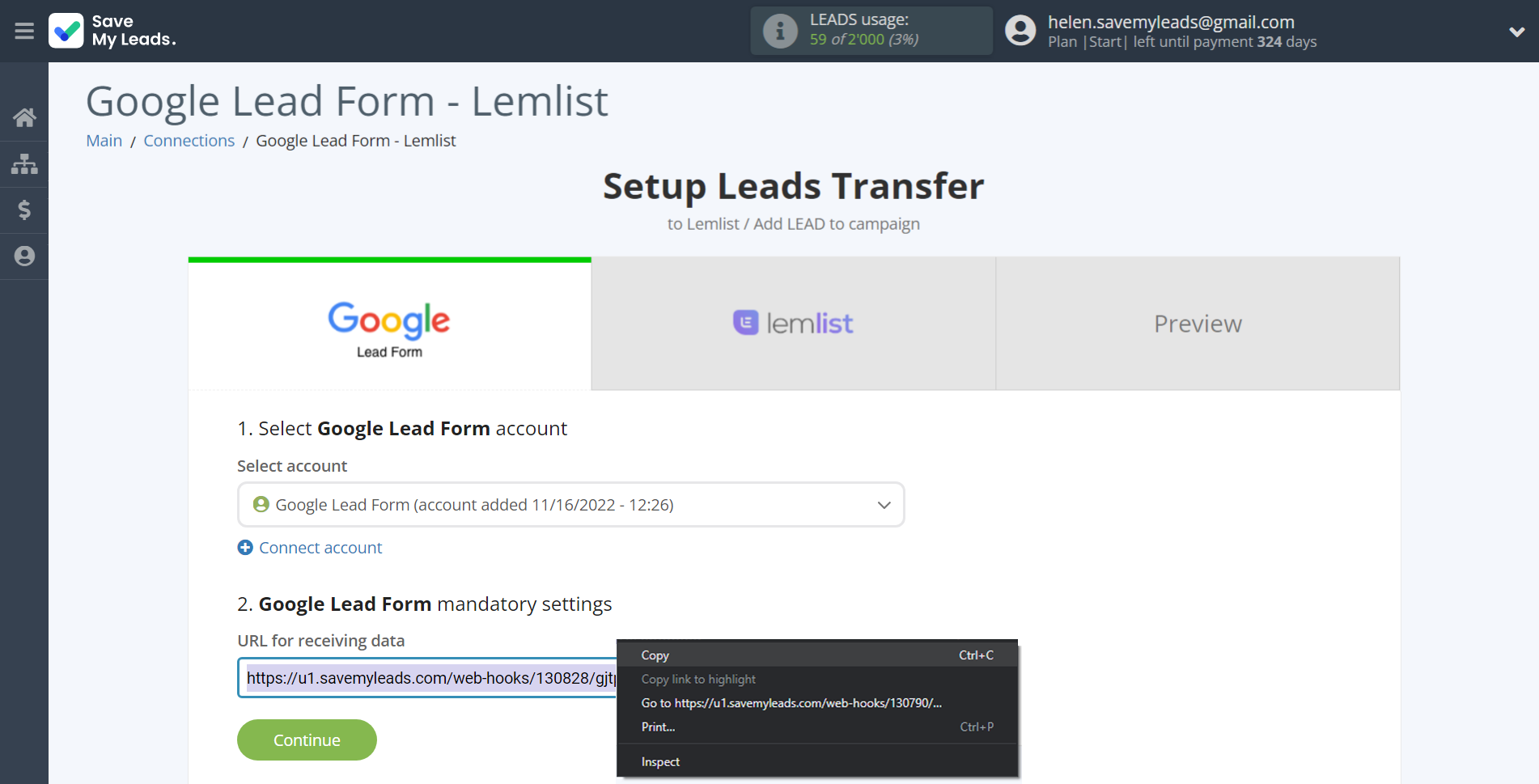 How to Connect Google Lead Form with Lemlist | Data Source account connection How to Connect Google Lead Form with Lemlist | Data Source account connection