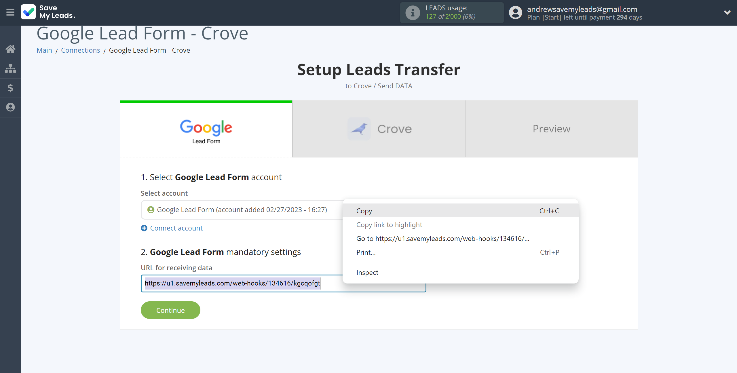 How to Connect Google Lead Form with Crove | Data Source account connection How to Connect Google Lead Form with Crove | Data Source account connection