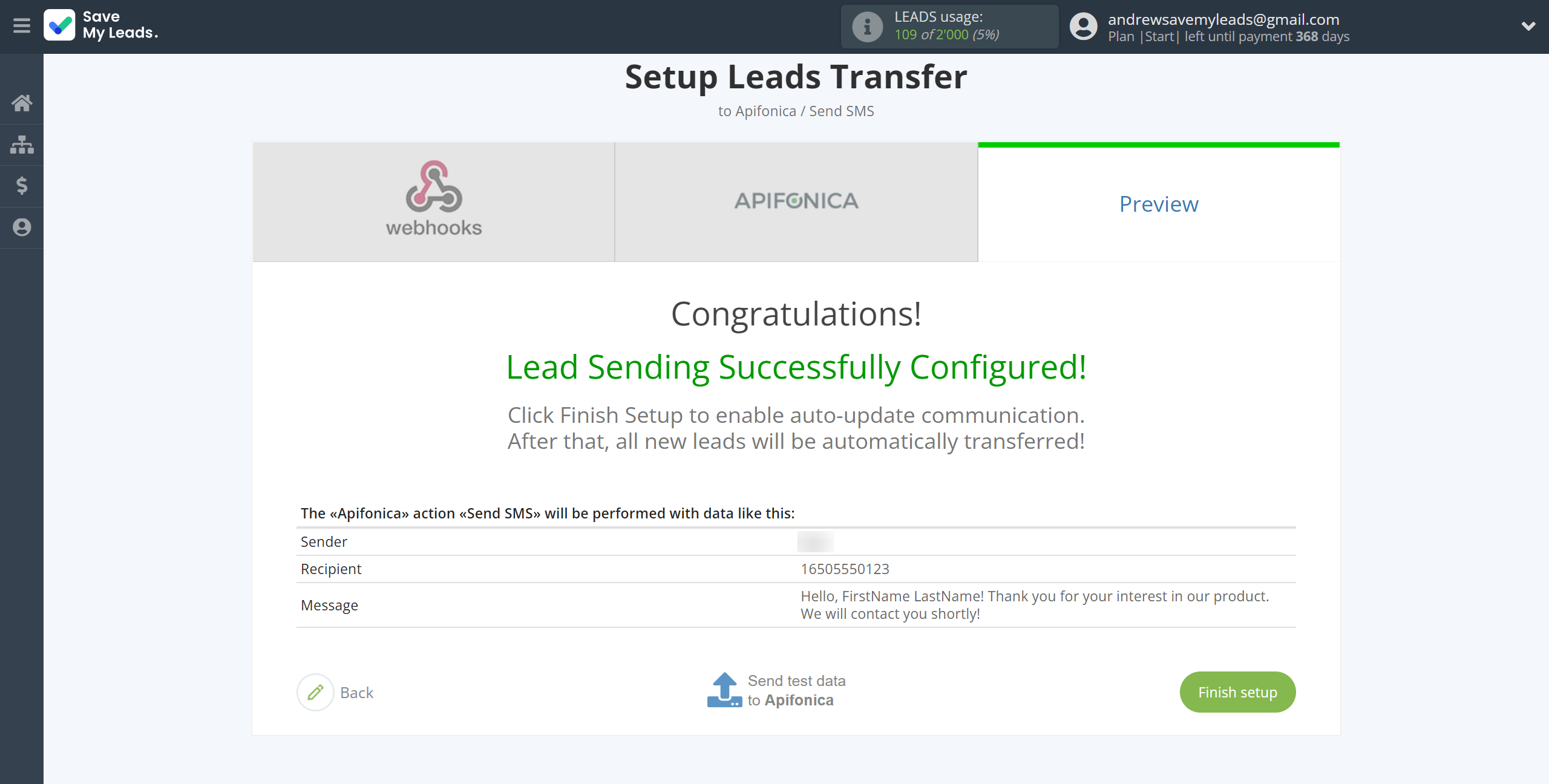 How to Connect Webhooks with Apifonica | Test data How to Connect Webhooks with Apifonica | Test data