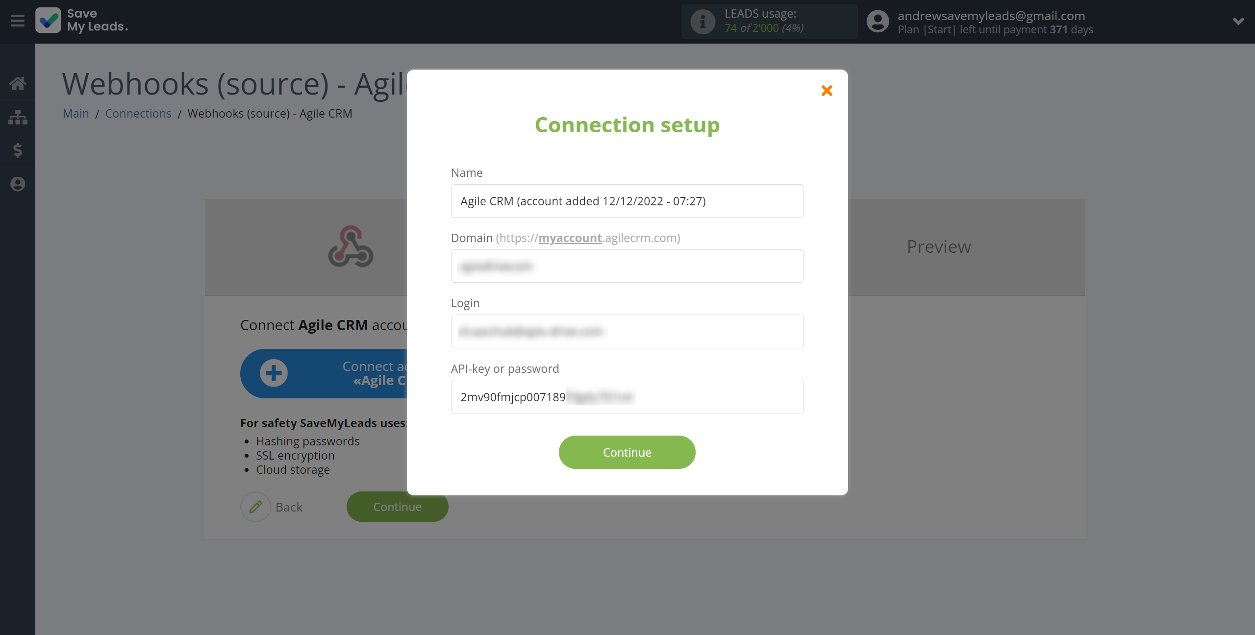 How to Connect Webhooks with AgileCRM Create Deal | Data Destination account connection How to Connect Webhooks with AgileCRM Create Deal | Data Destination account connection