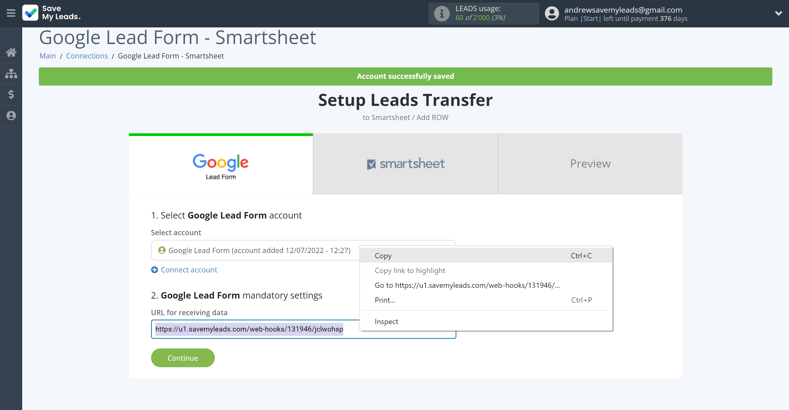 How to Connect Google Lead Form with Smartsheet | Data Source account connection How to Connect Google Lead Form with Smartsheet | Data Source account connection