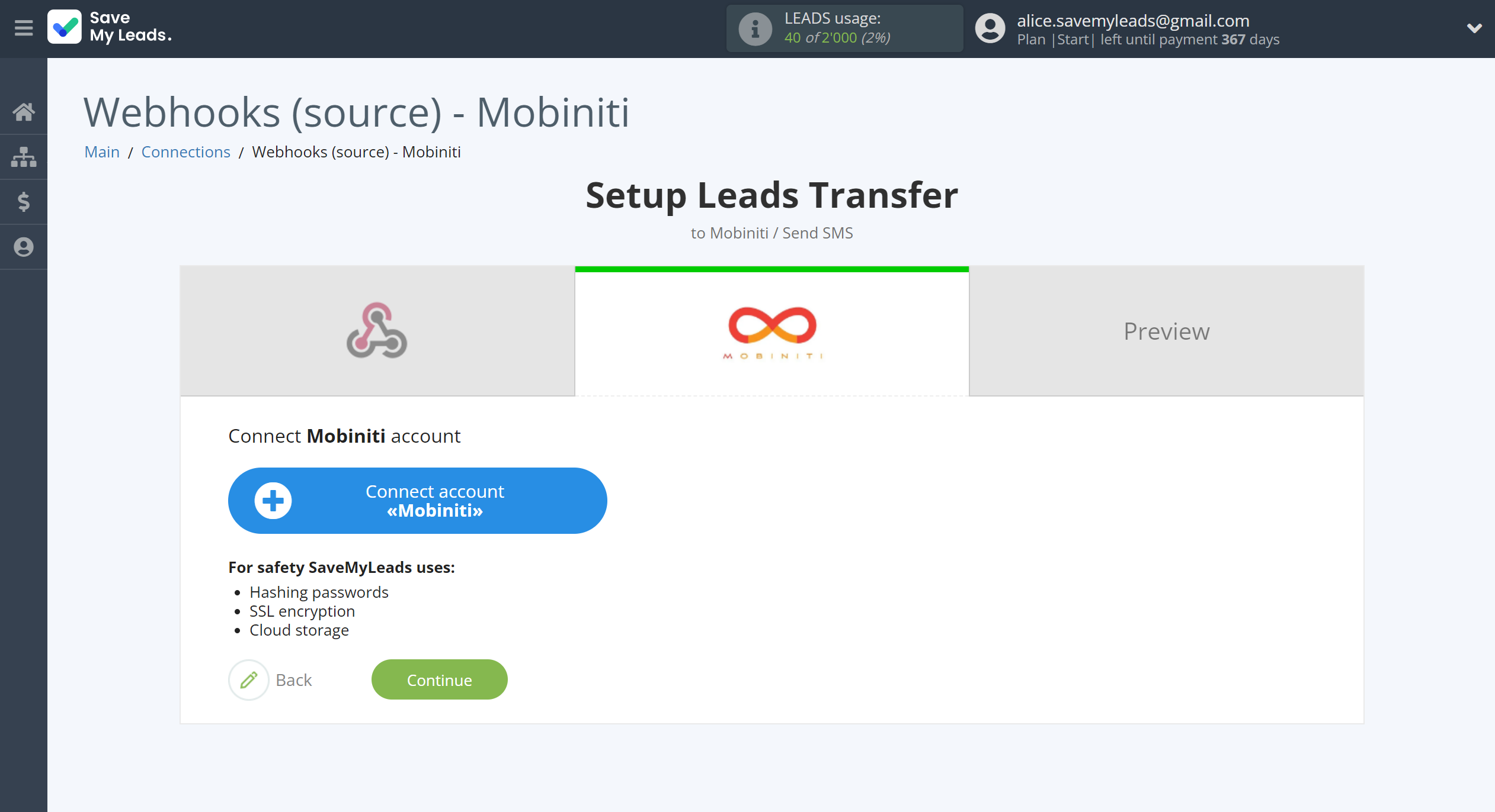 How to Connect Webhooks with Mobiniti | Data Destination account connection How to Connect Webhooks with Mobiniti | Data Destination account connection