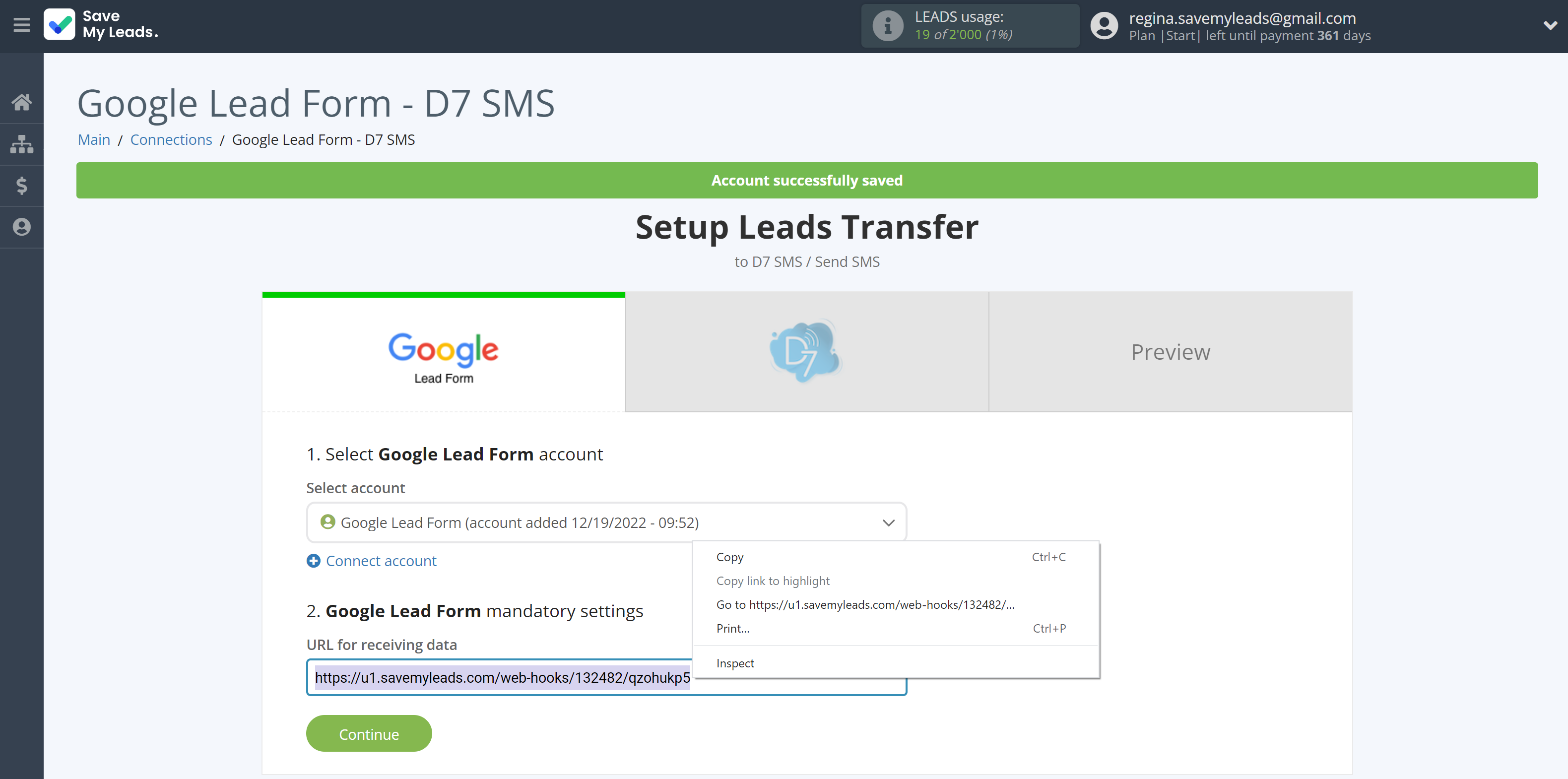 How to Connect Google Lead Form with D7 SMS | Data Source account connection How to Connect Google Lead Form with D7 SMS | Data Source account connection