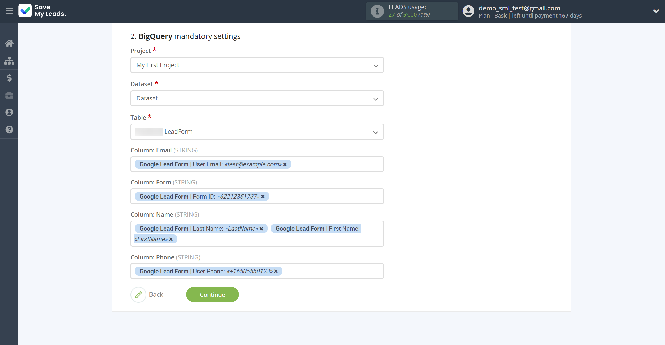 How to Connect Google Lead Form with BigQuery | Assigning fields How to Connect Google Lead Form with BigQuery | Assigning fields