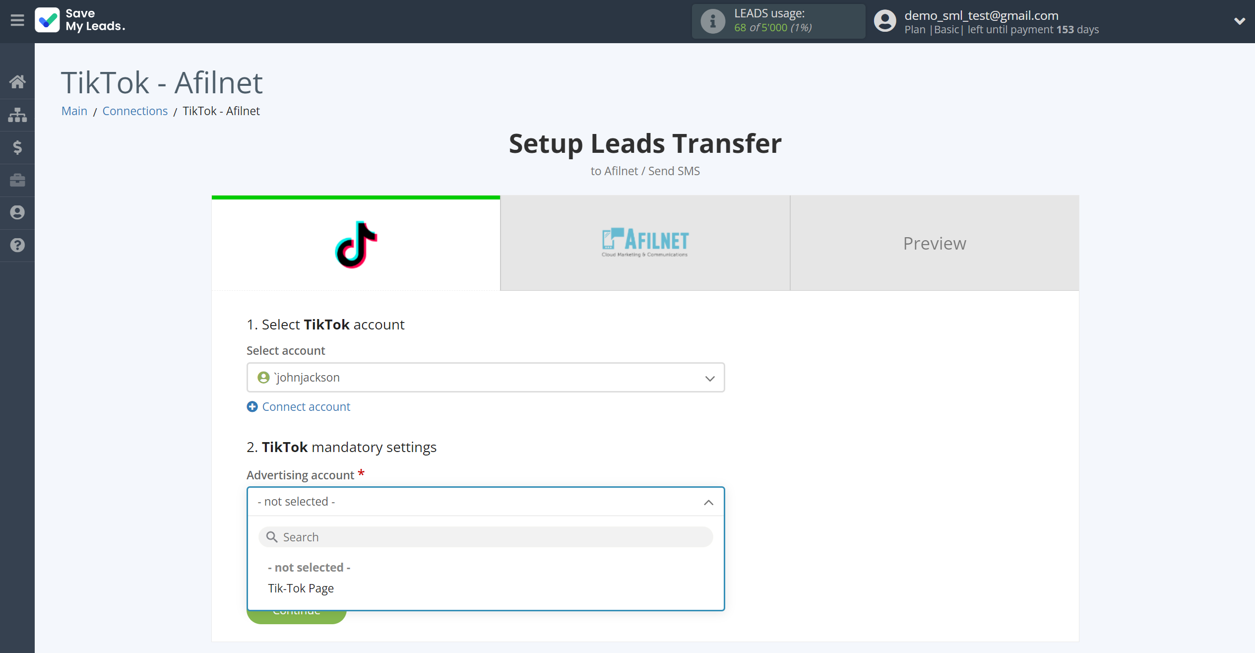 How to Connect TikTok with Afilnet | Data Source account connection How to Connect TikTok with Afilnet | Data Source account connection