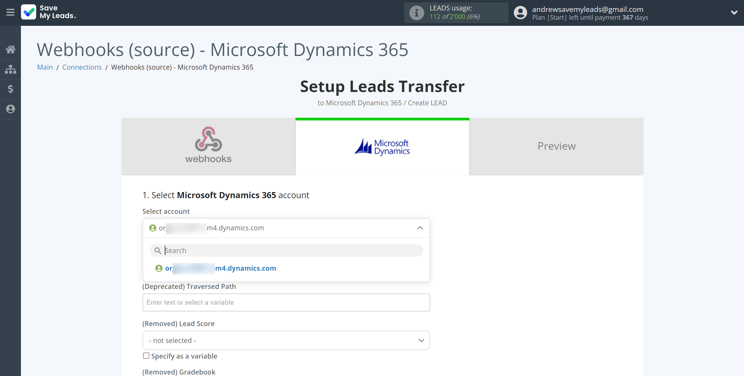 How to Connect Webhooks with Microsoft Dynamics 365 Create Lead | Data Destination account selection How to Connect Webhooks with Microsoft Dynamics 365 Create Lead | Data Destination account selection