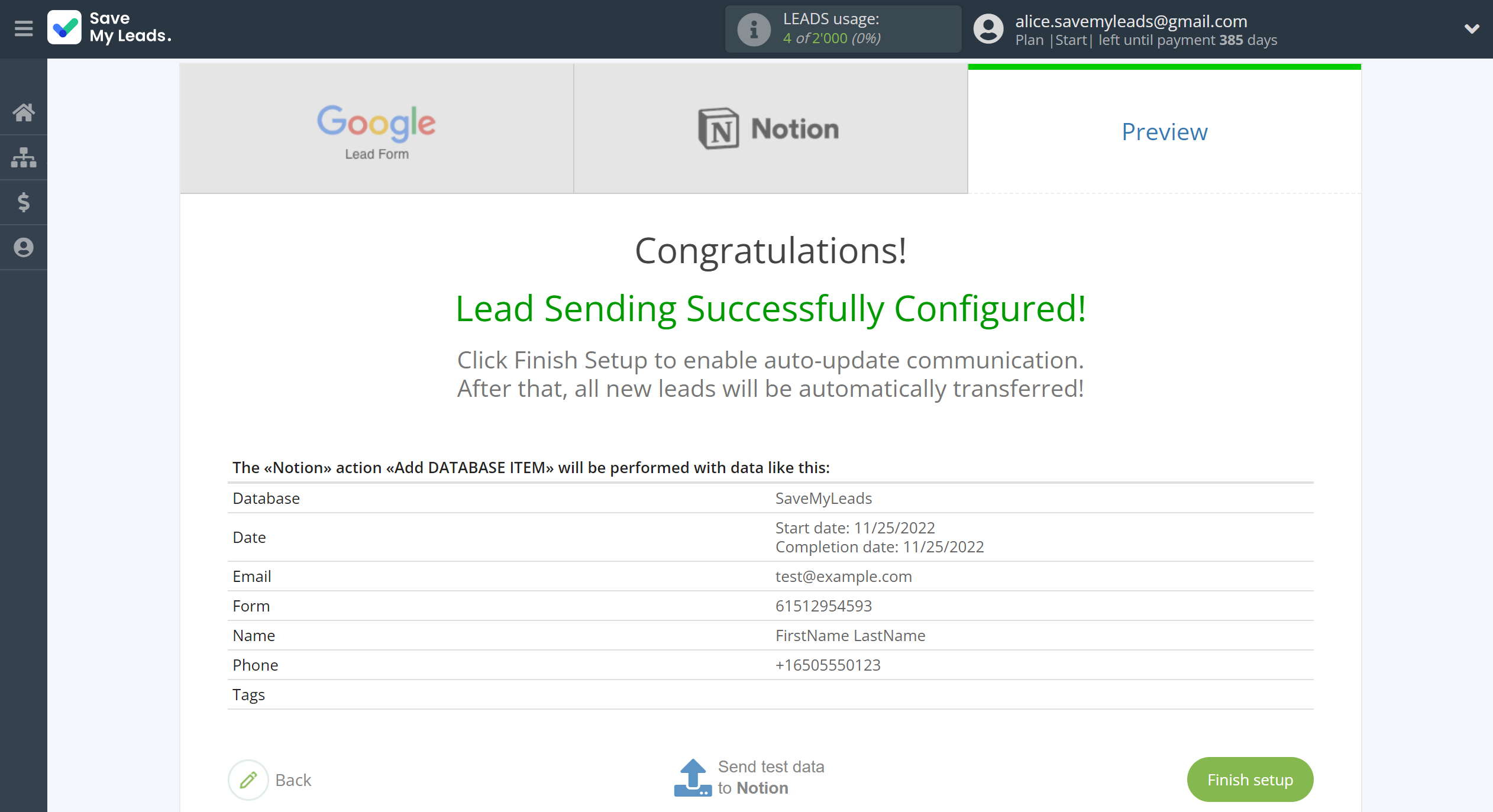 How to Connect Google Lead Form with Notion | Test data How to Connect Google Lead Form with Notion | Test data