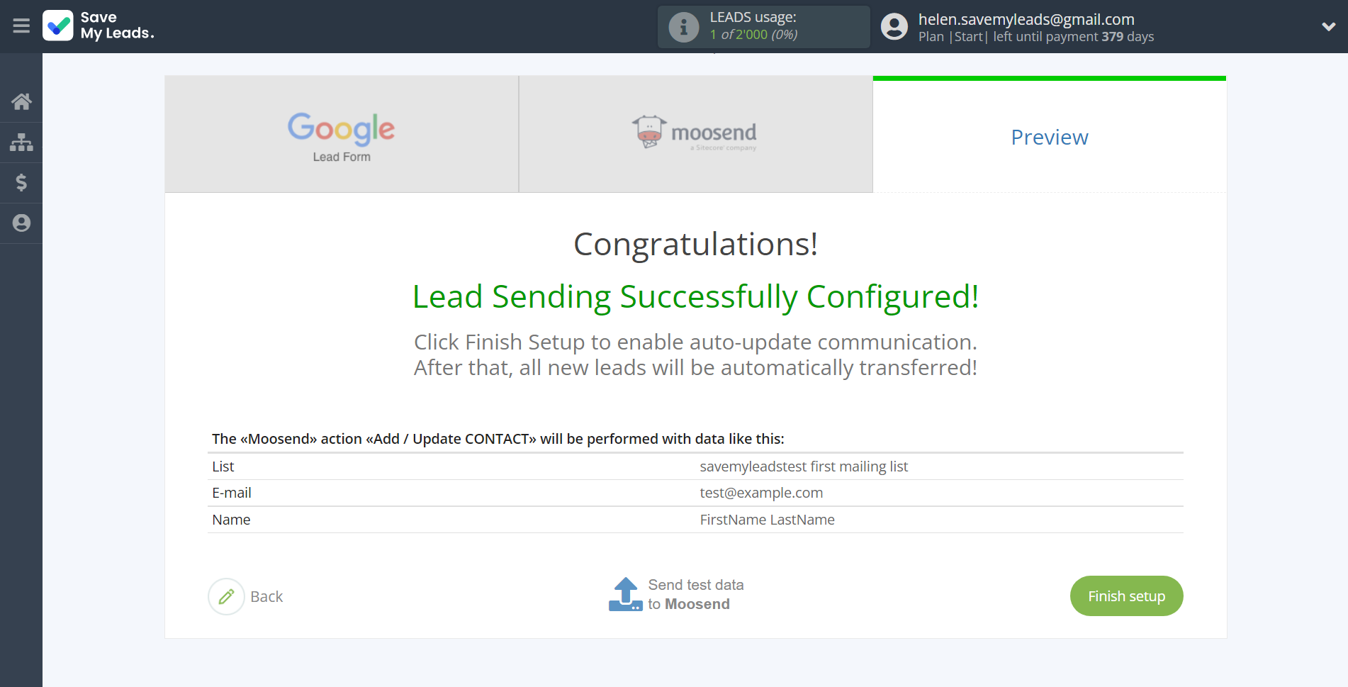 How to Connect Google Lead Form with Moosend | Test data How to Connect Google Lead Form with Moosend | Test data