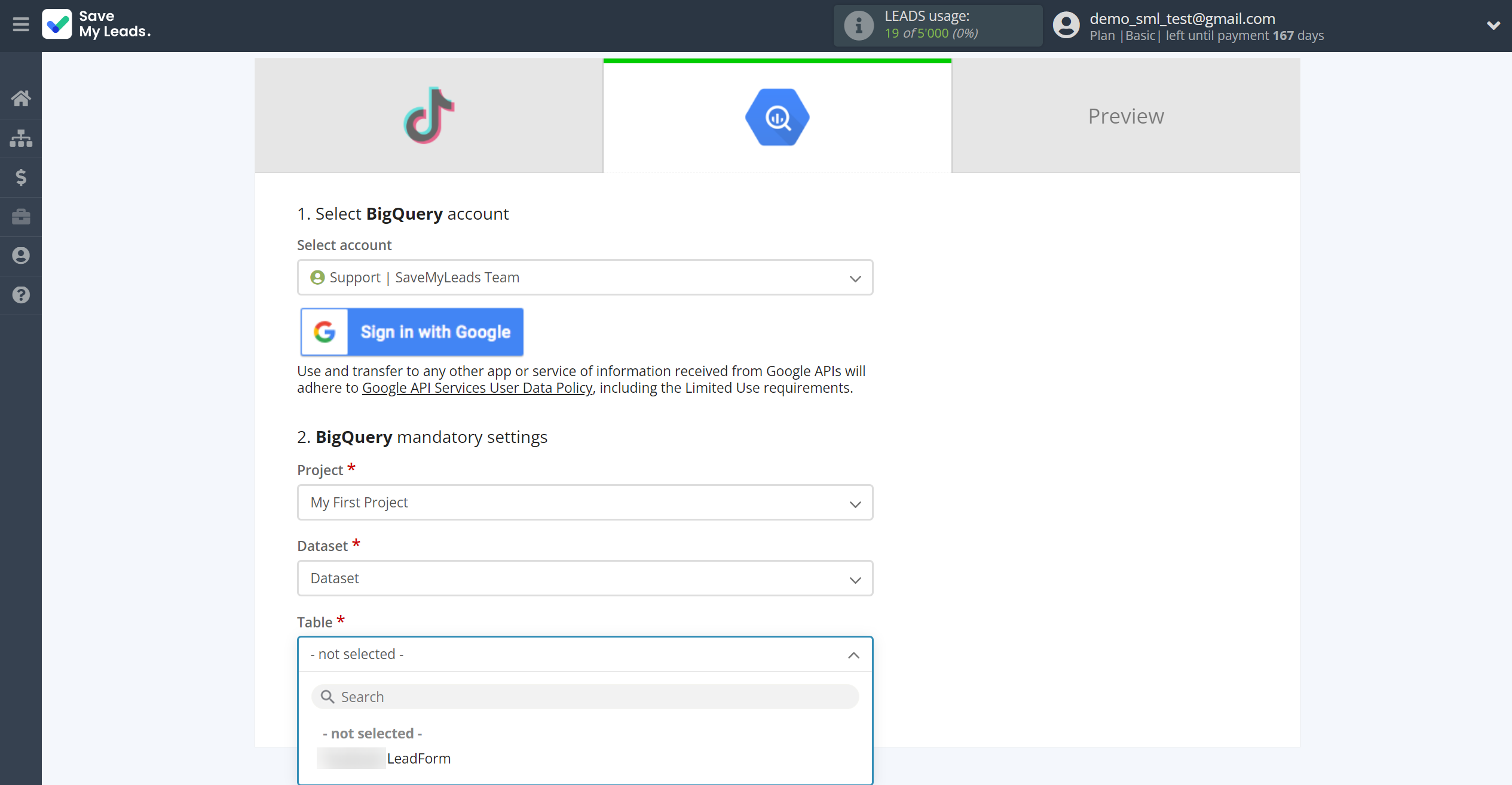 How to Connect TikTok with BigQuery | Assigning fields How to Connect TikTok with BigQuery | Assigning fields