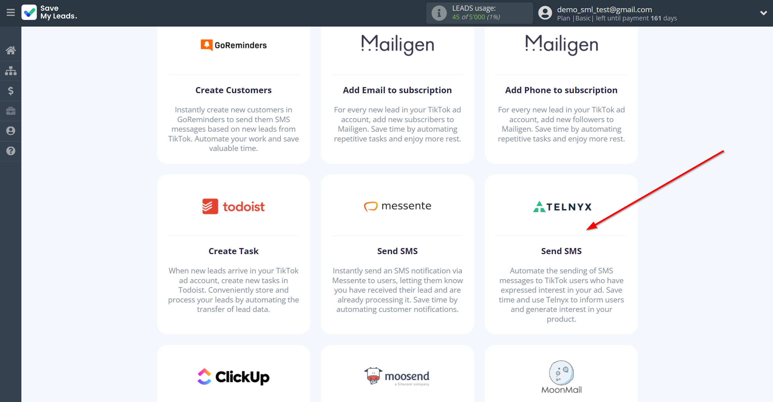 How to Connect TikTok with Telnyx | Data Destination system selection How to Connect TikTok with Telnyx | Data Destination system selection