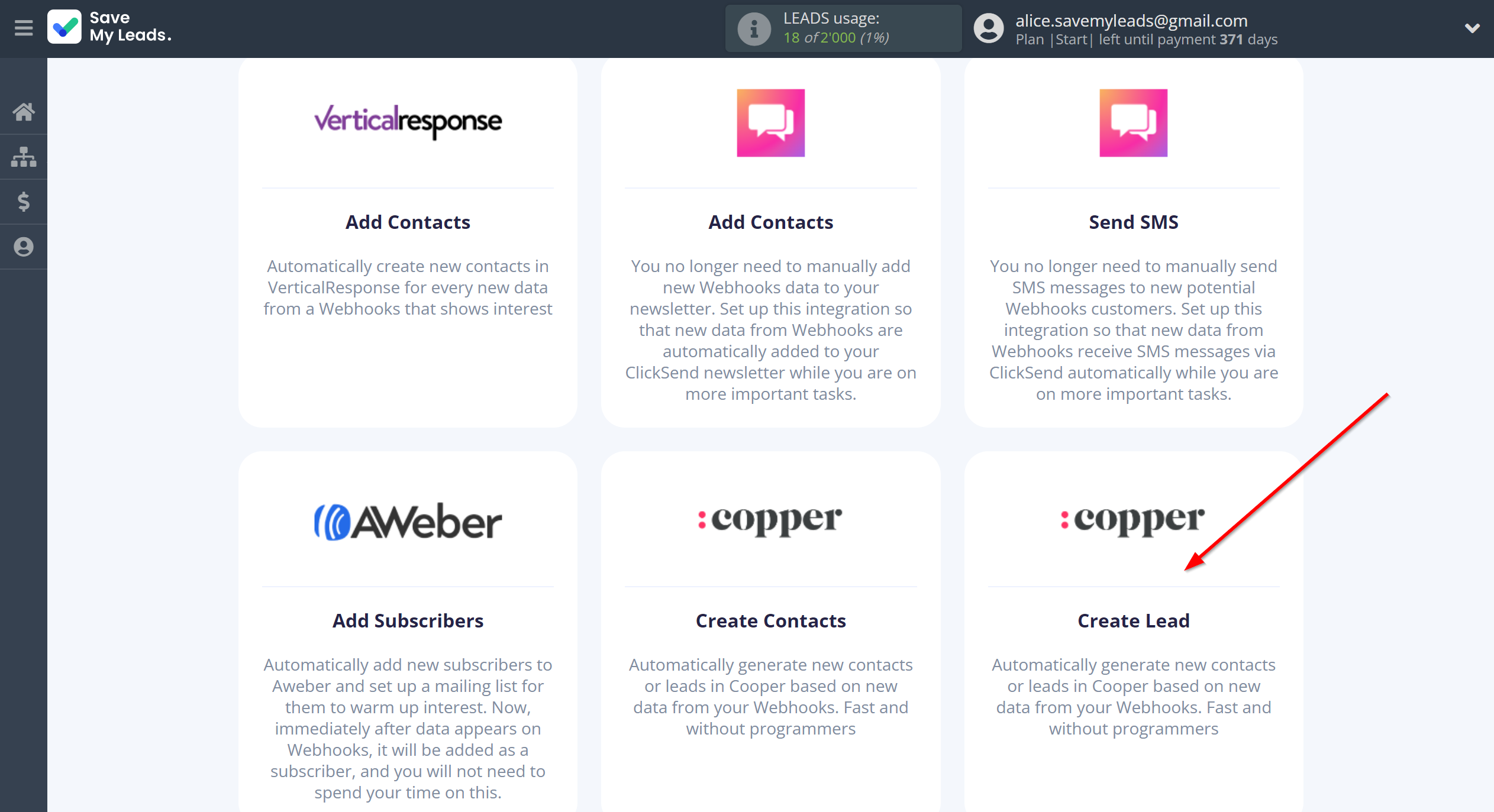 How to Connect Webhooks with Copper Create Lead | Data Destination system selection How to Connect Webhooks with Copper Create Lead | Data Destination system selection