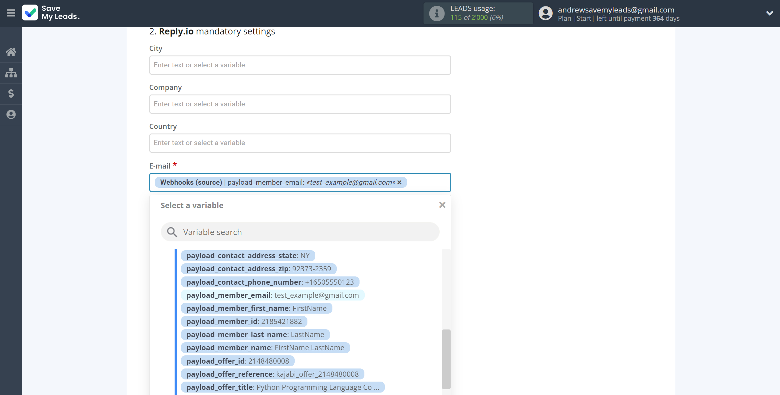 How to Connect Webhooks with Reply.io | Assigning fields How to Connect Webhooks with Reply.io | Assigning fields