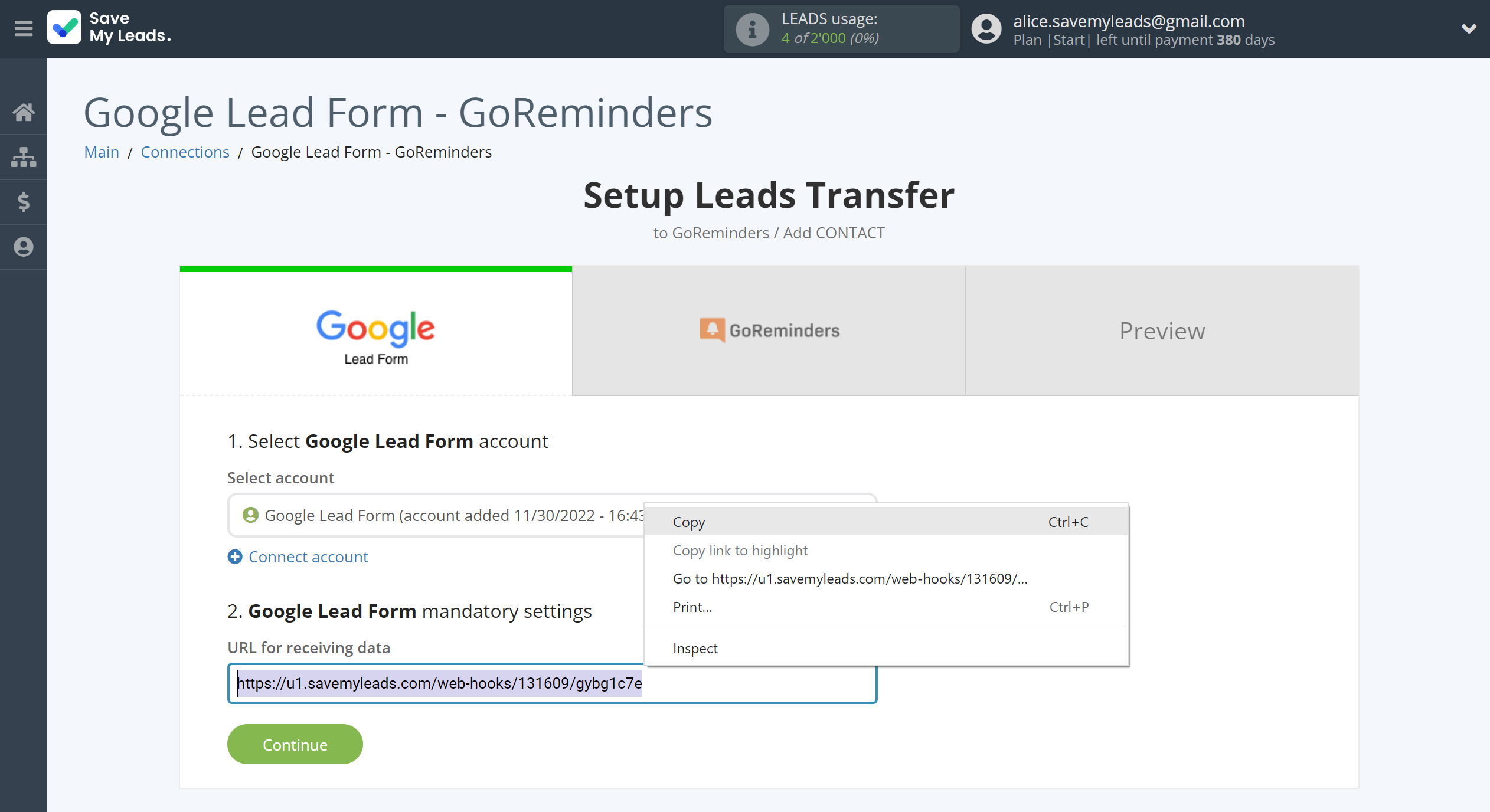 How to Connect Google Lead Form with GoReminders | Data Source account connection How to Connect Google Lead Form with GoReminders | Data Source account connection